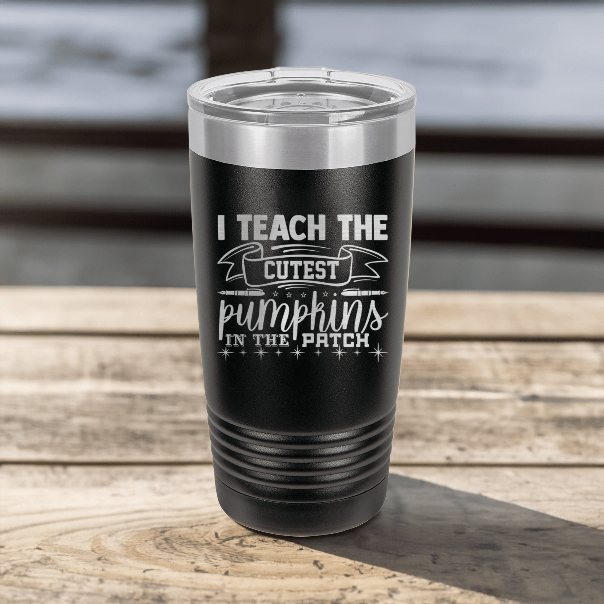 Funny I Teach Cute Pumpkins Ringed Tumbler