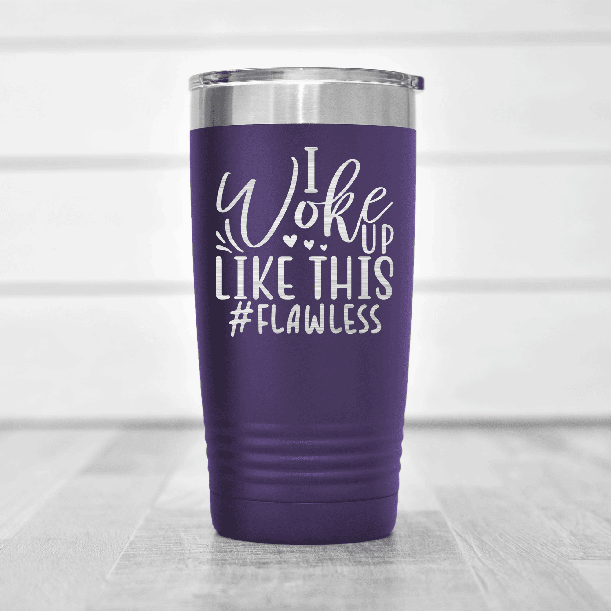 Purple pickelball tumbler I Wake Up Flawless