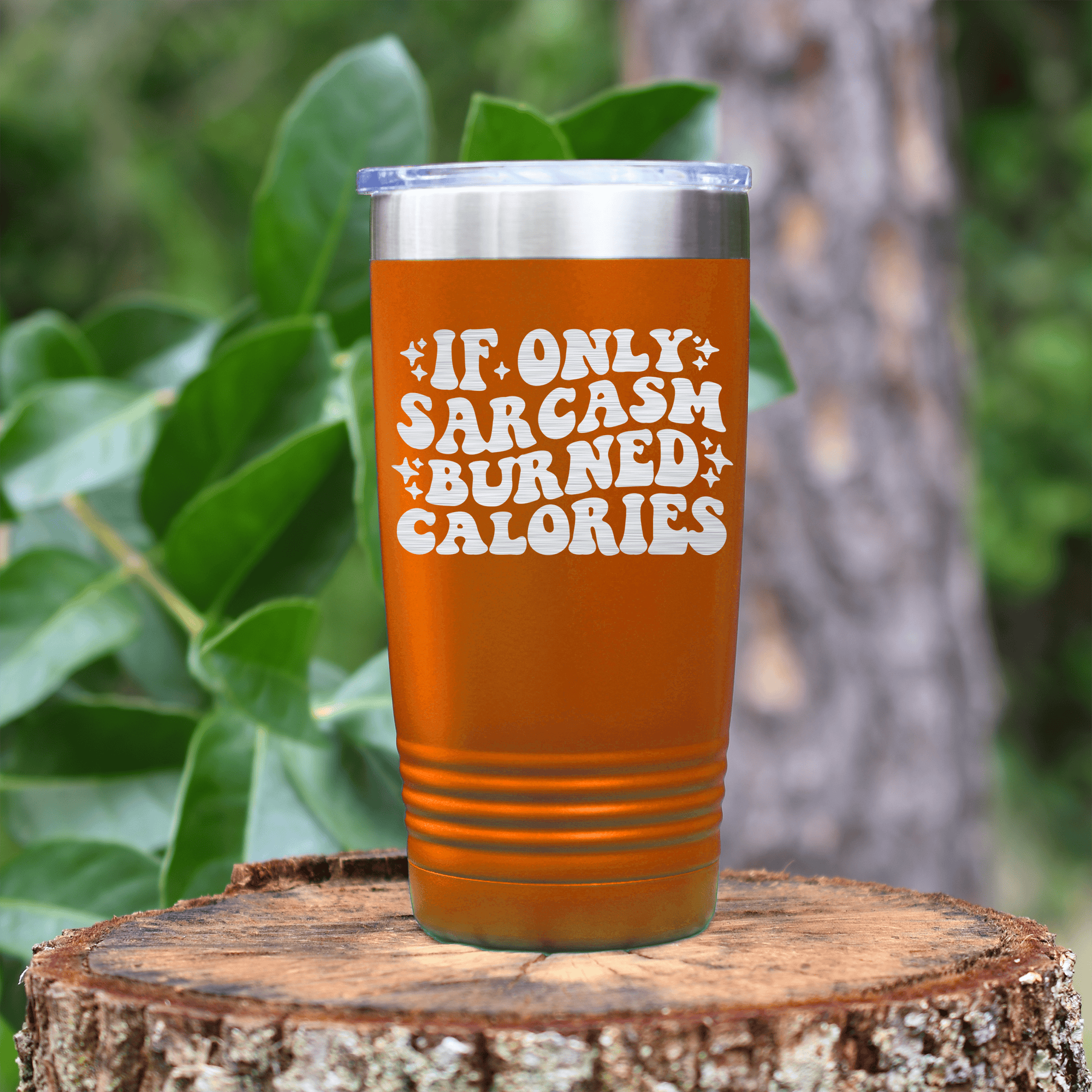 Orange pickelball tumbler If Sarcasm Burned Calories