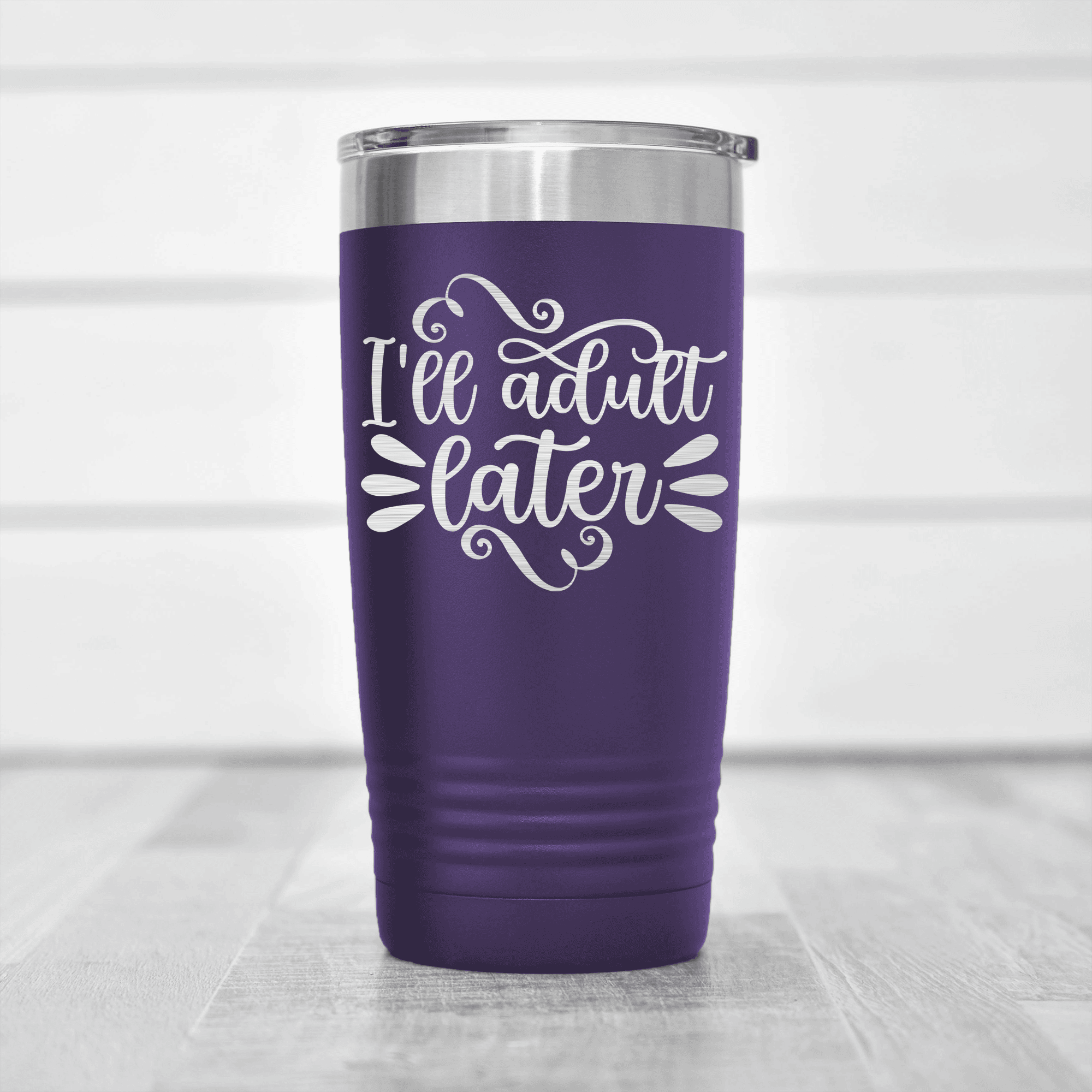 Purple pickelball tumbler Ill Adult Later