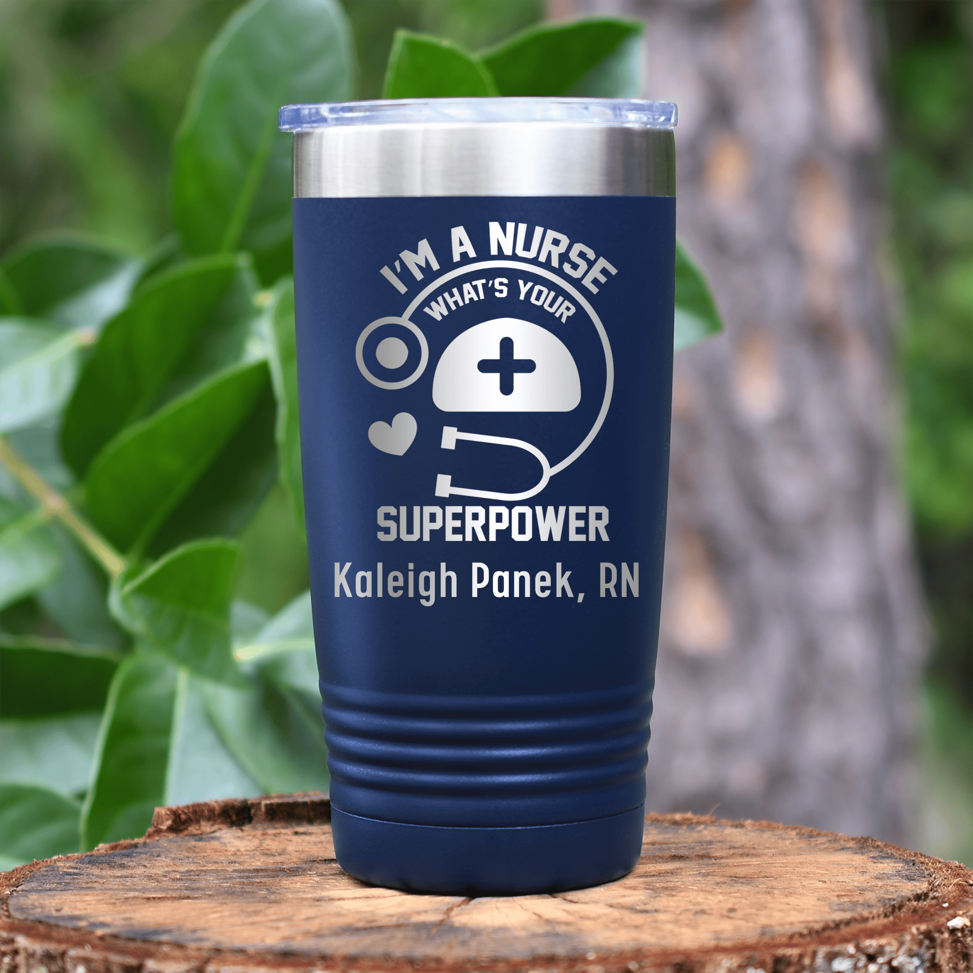 Navy Nurse Tumbler With Im A Nurse Whats Your Superpower Design