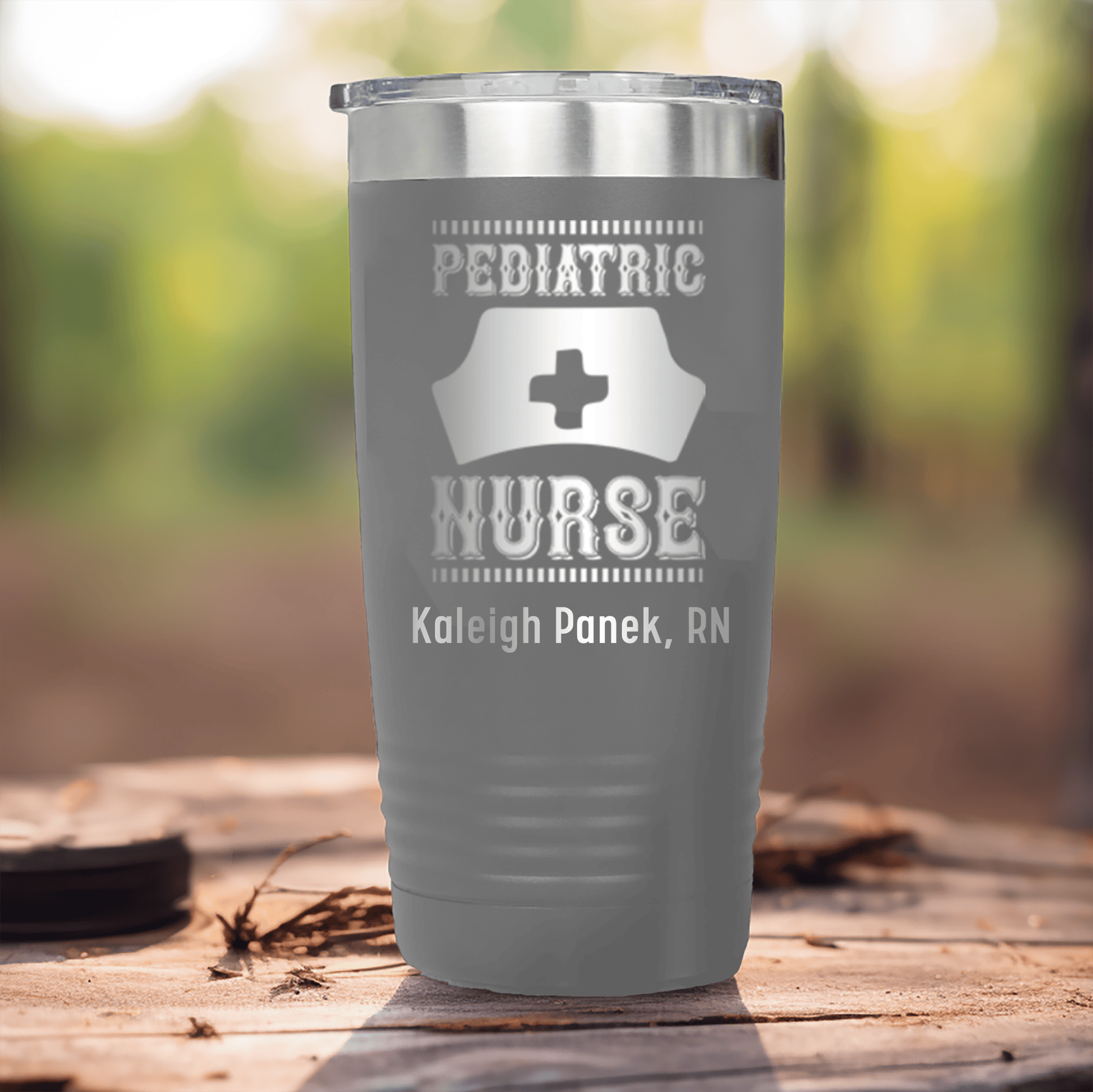 Grey Nurse Tumbler With Im Pediatric Nurse Design