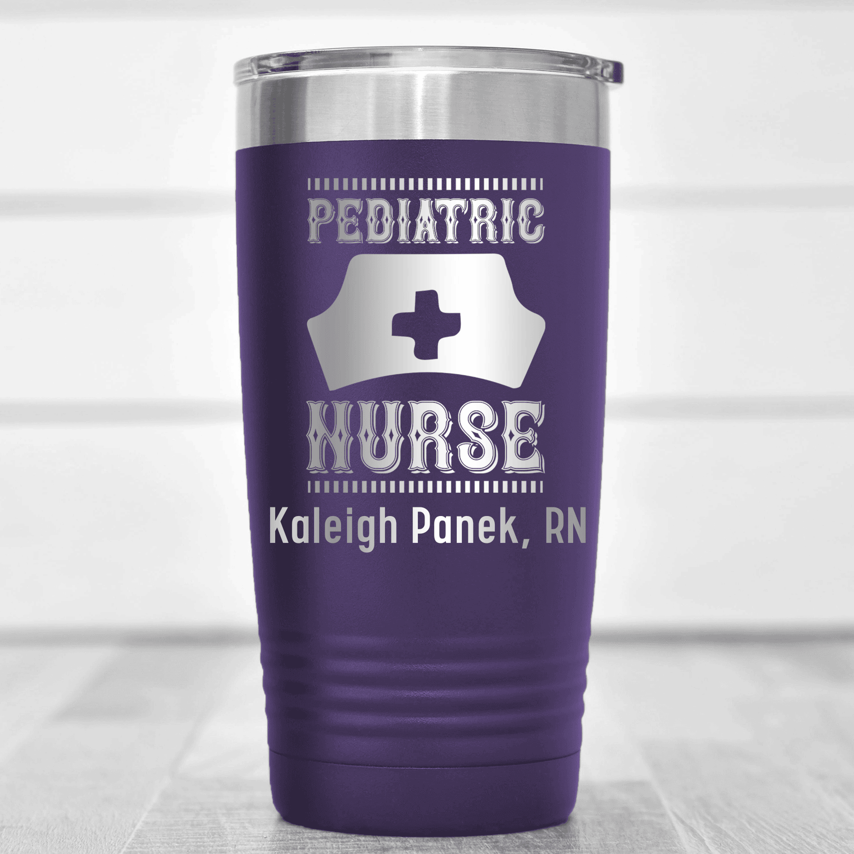 Purple Nurse Tumbler With Im Pediatric Nurse Design