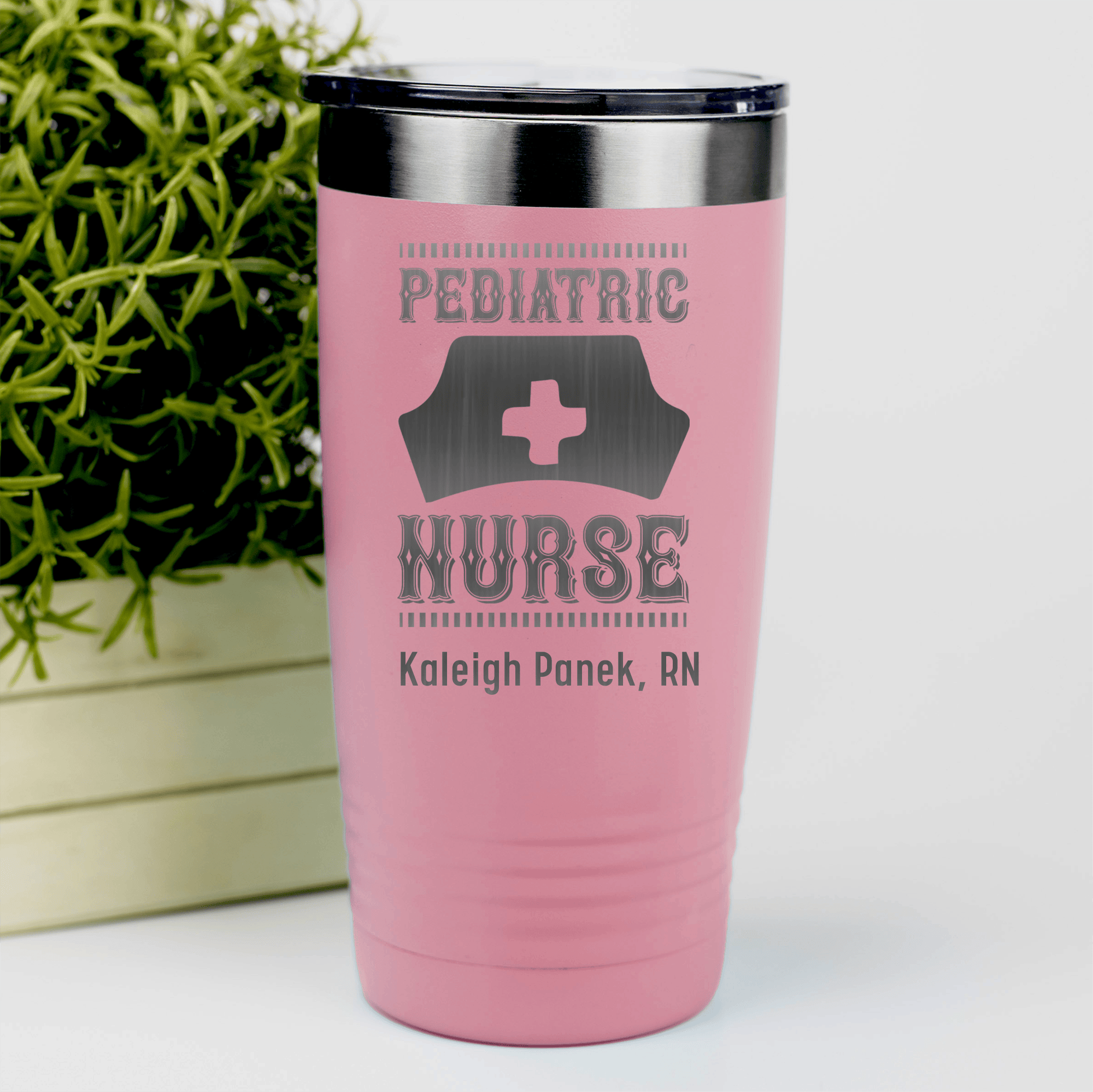 Salmon Nurse Tumbler With Im Pediatric Nurse Design