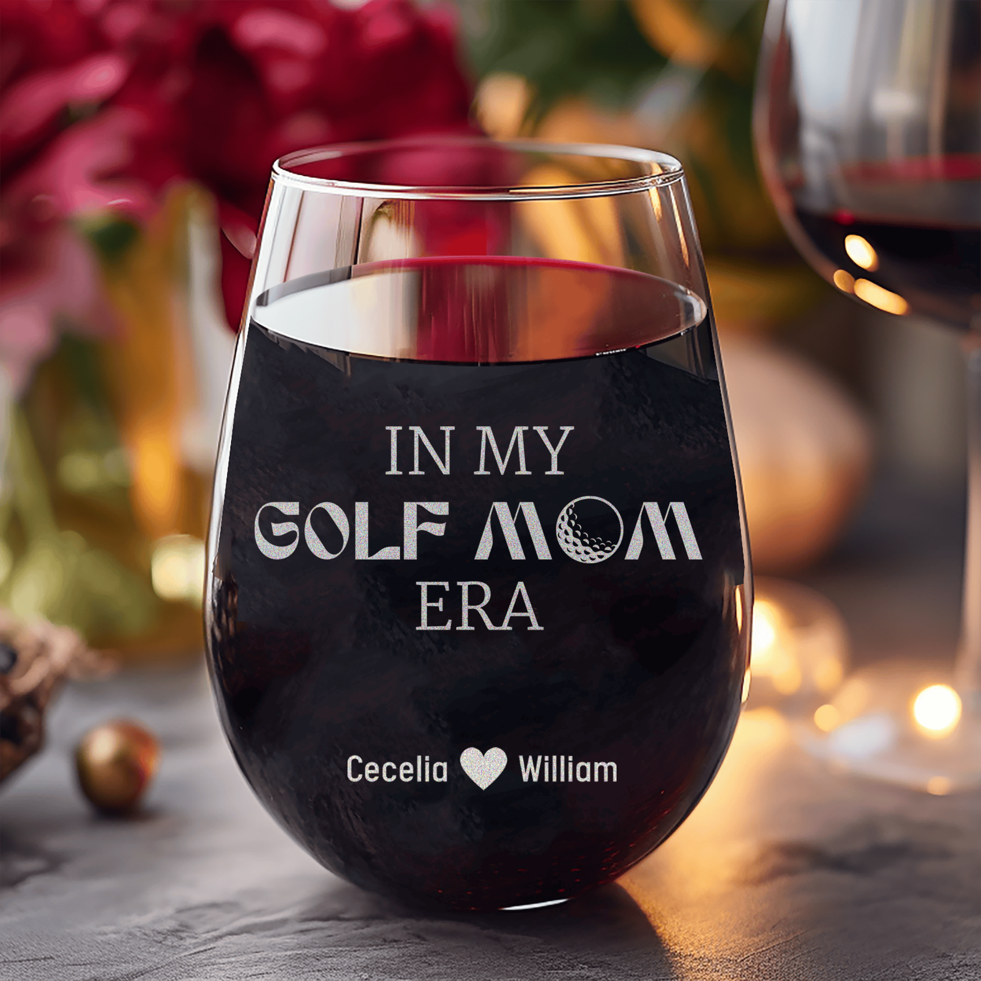 In My Golf Mom Era Stemless Wine Glass