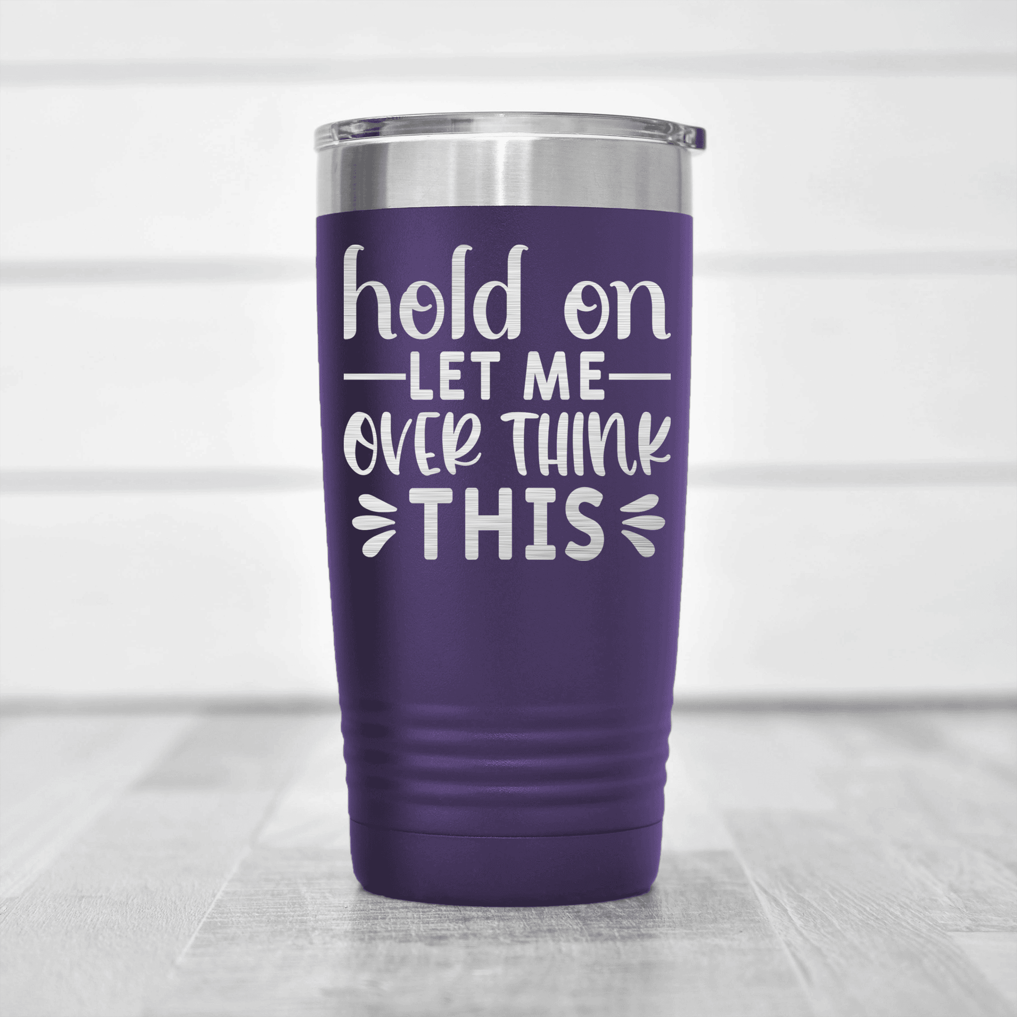 Purple pickelball tumbler Let Me Overthink This