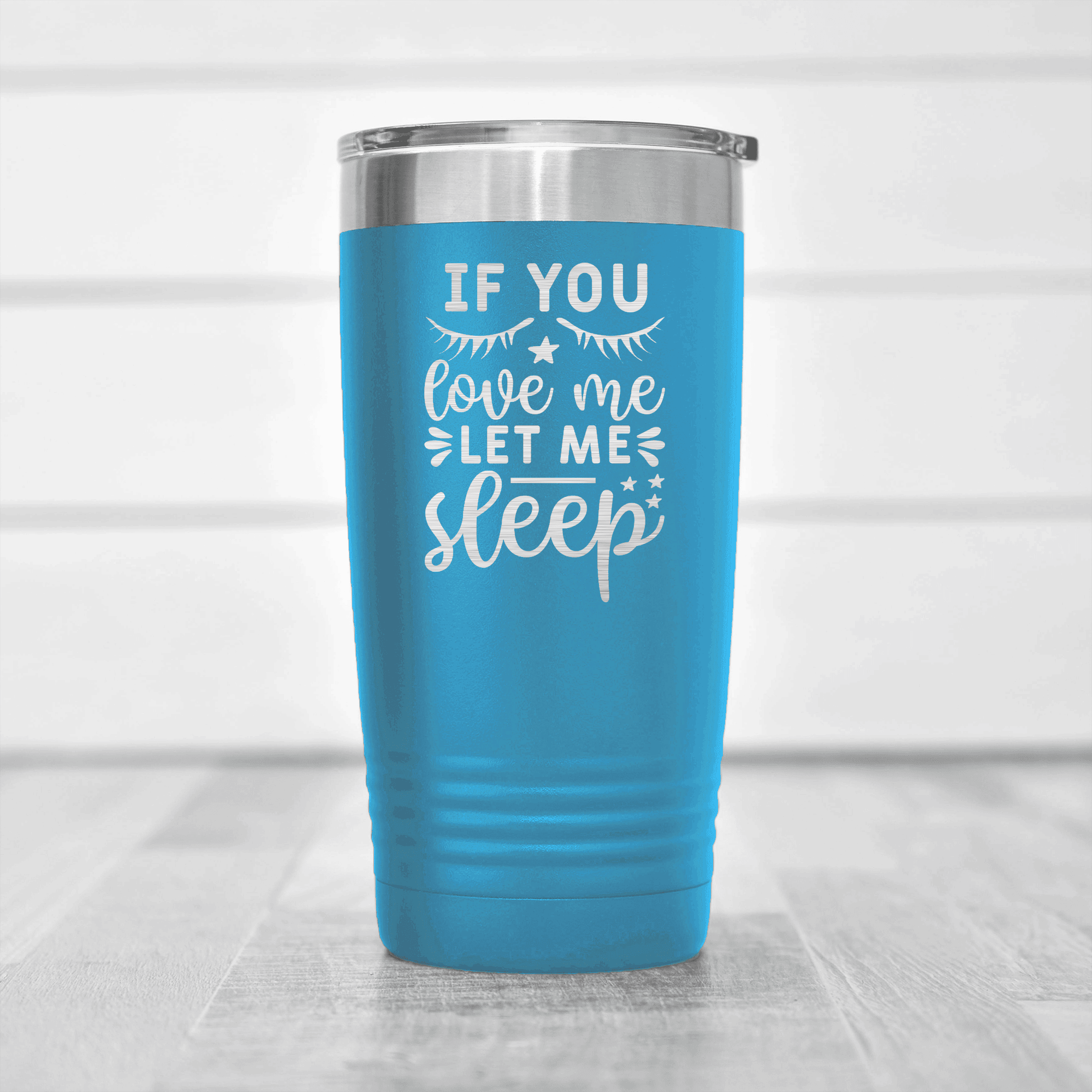 Light Blue pickelball tumbler Let Me Sleep