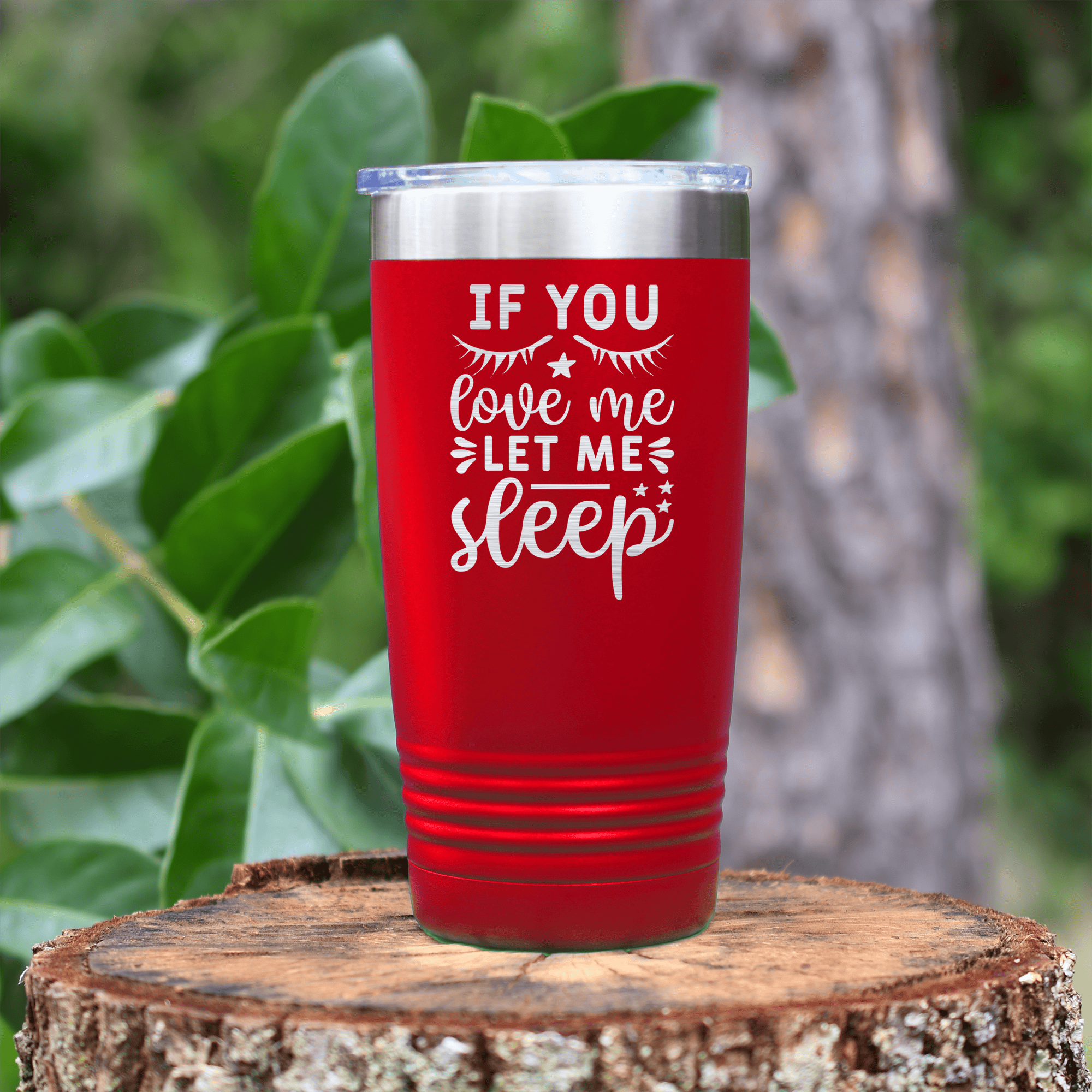 Red pickelball tumbler Let Me Sleep