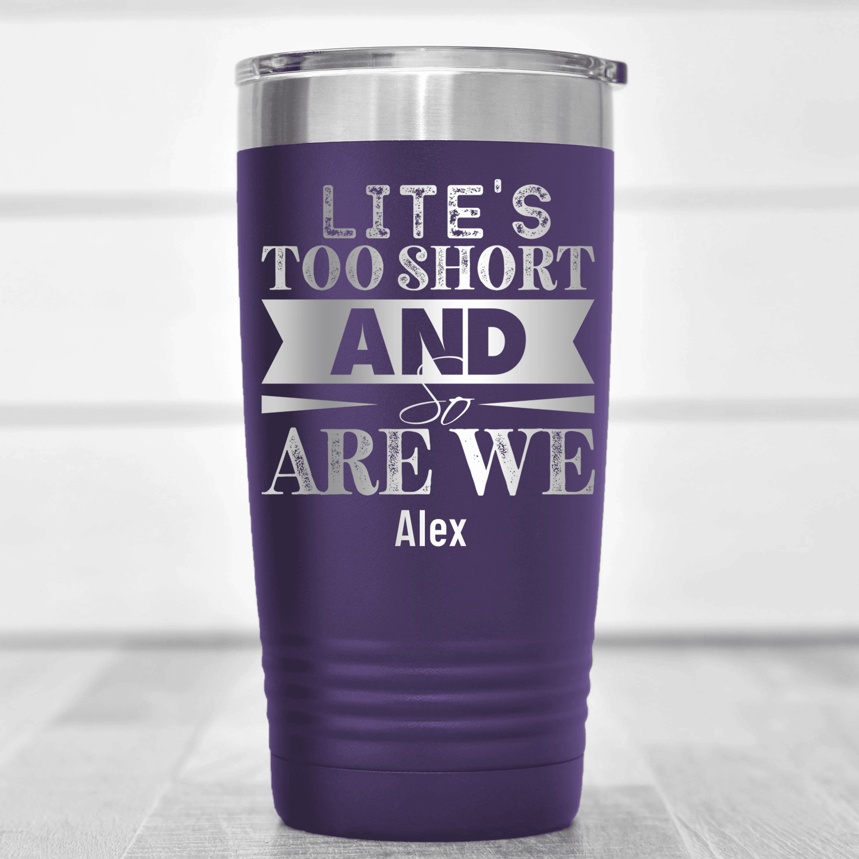 Purple Best Friend Tumbler With Lifes Too Short Design