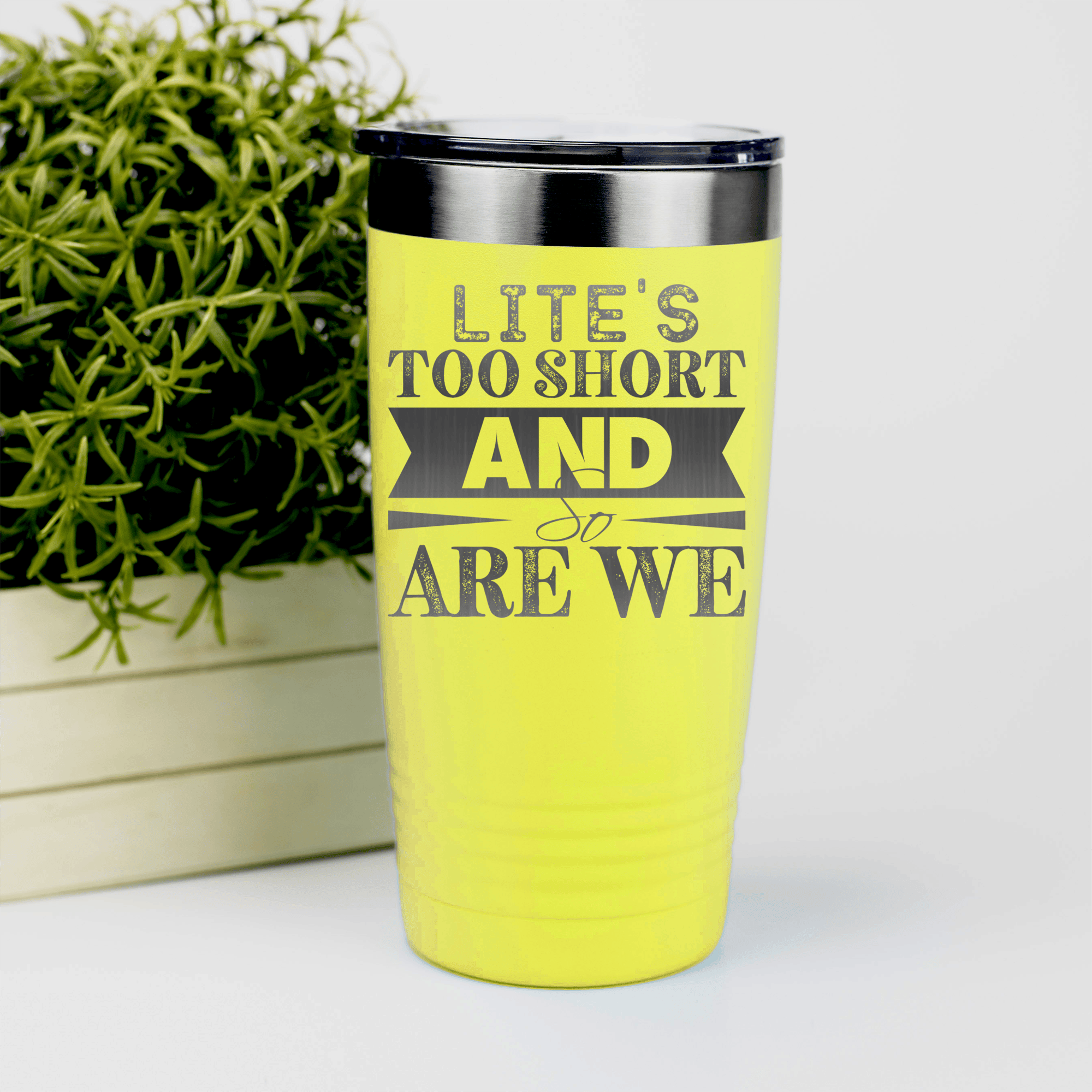 Yellow Best Friend tumbler Lifes Too Short