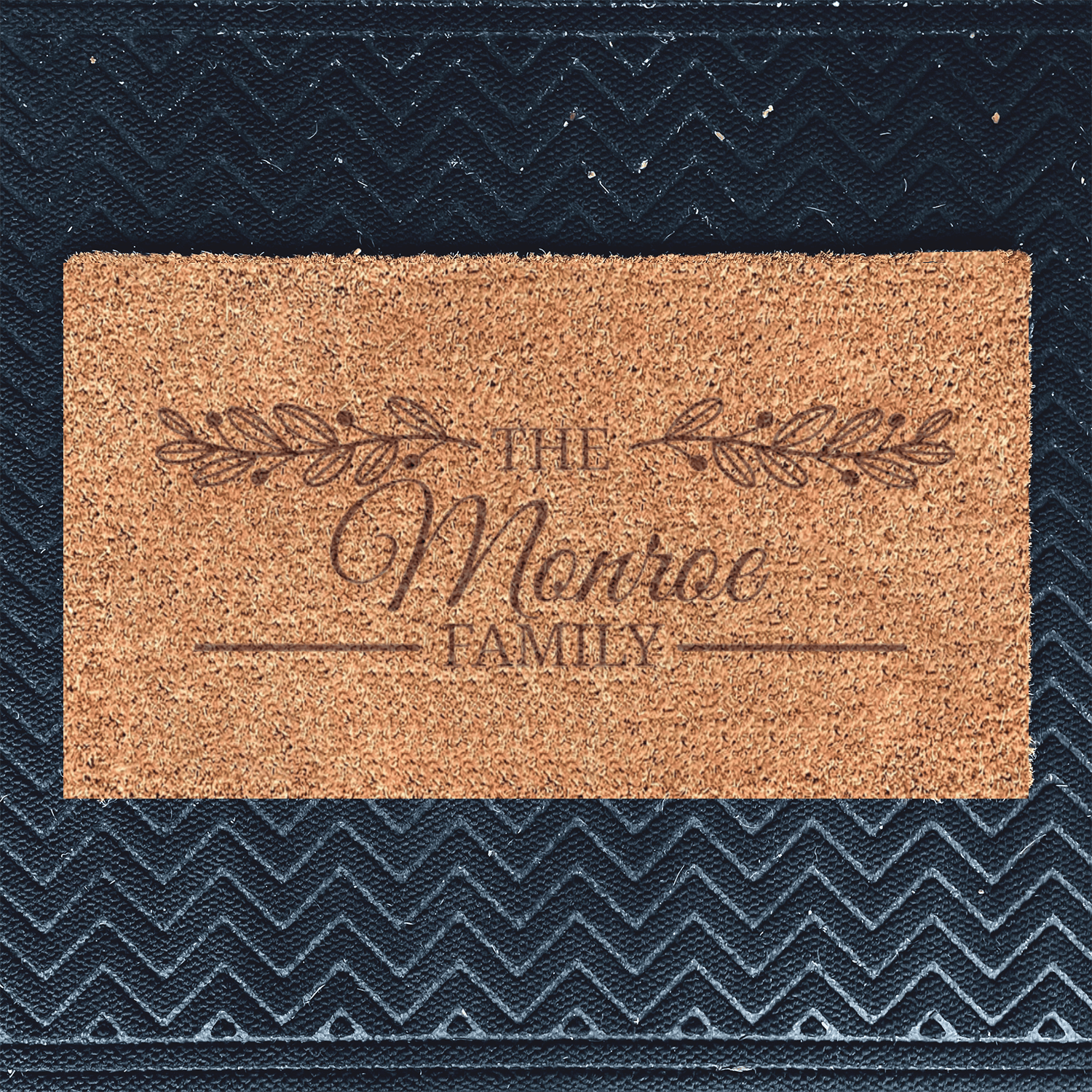 Lineage Leaf Engraved Door Mat