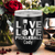 Black Pickleball Wine Tumbler With Live Love Pickle Design