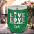 Green Pickleball Wine Tumbler With Live Love Pickle Design