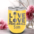 Yellow Pickleball Wine Tumbler With Live Love Pickle Design