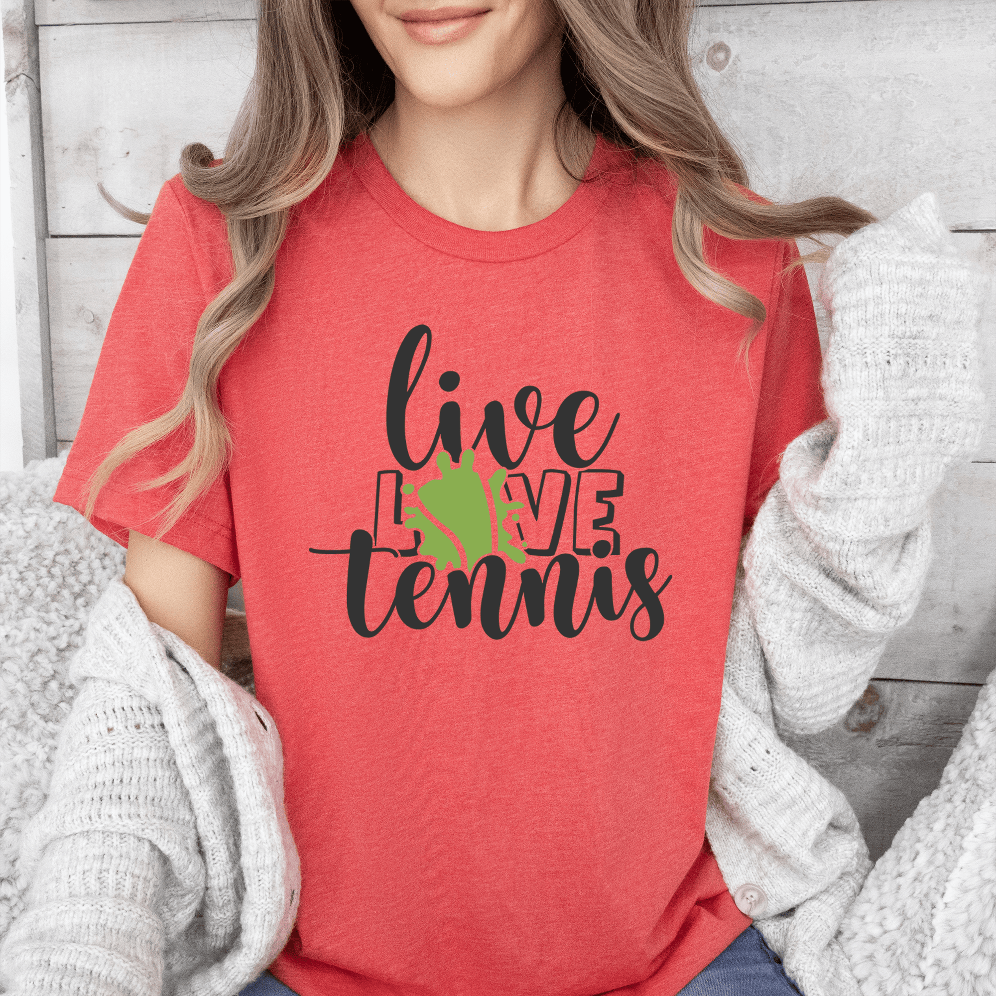 Live Love Tennis Womens T Shirt