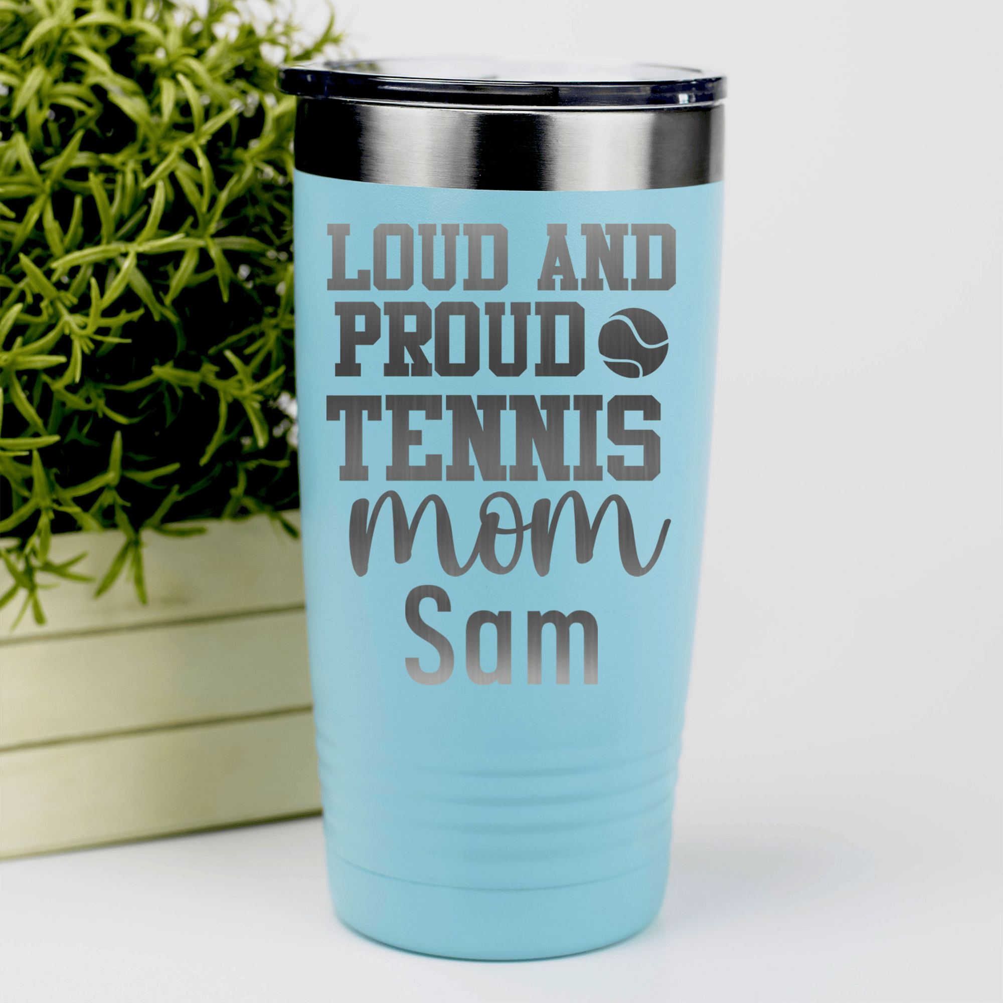 Teal Tennis For Her Tumbler With Loud And Proud Tennis Mom Design