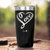 Black Valentines Day Tumbler With Lovers Heart Design