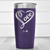 Purple Valentines Day Tumbler With Lovers Heart Design