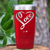 Red Valentines Day Tumbler With Lovers Heart Design