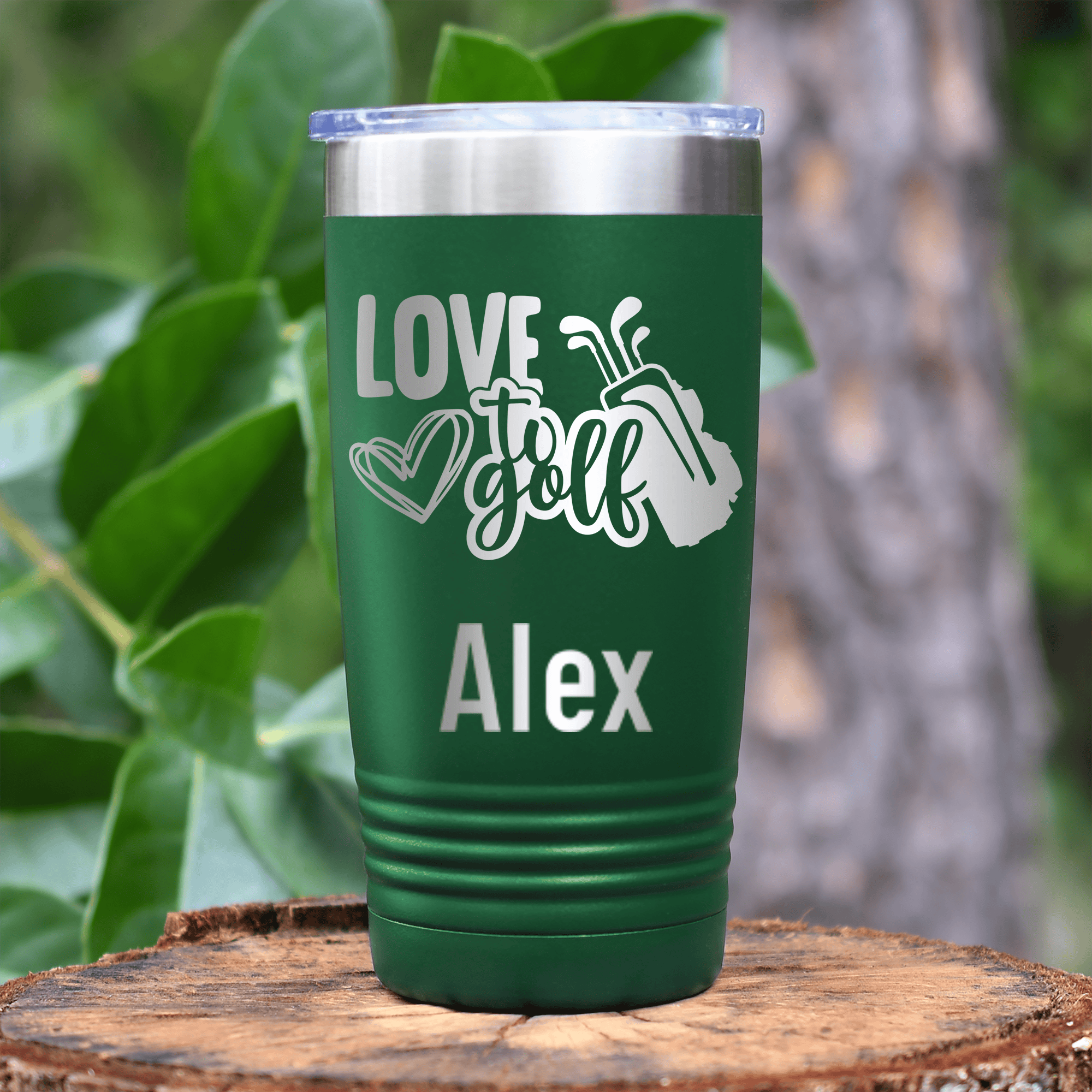 Green Golf Gifts For Her Tumbler With Loving To Golf Design