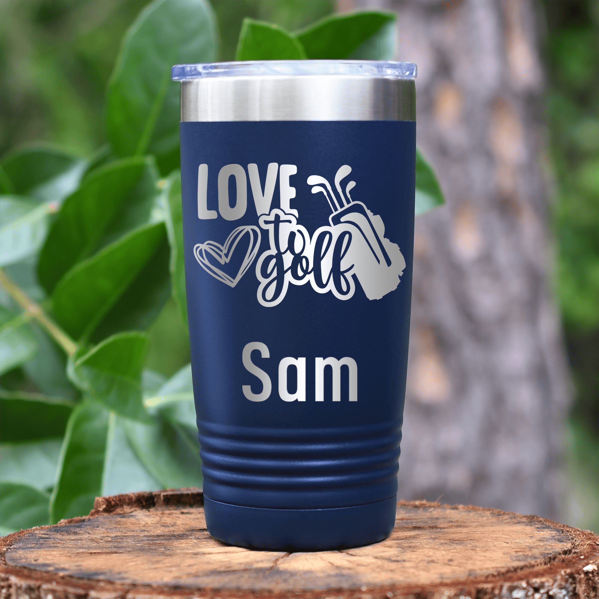 Navy Golf Gifts For Her Tumbler With Loving To Golf Design