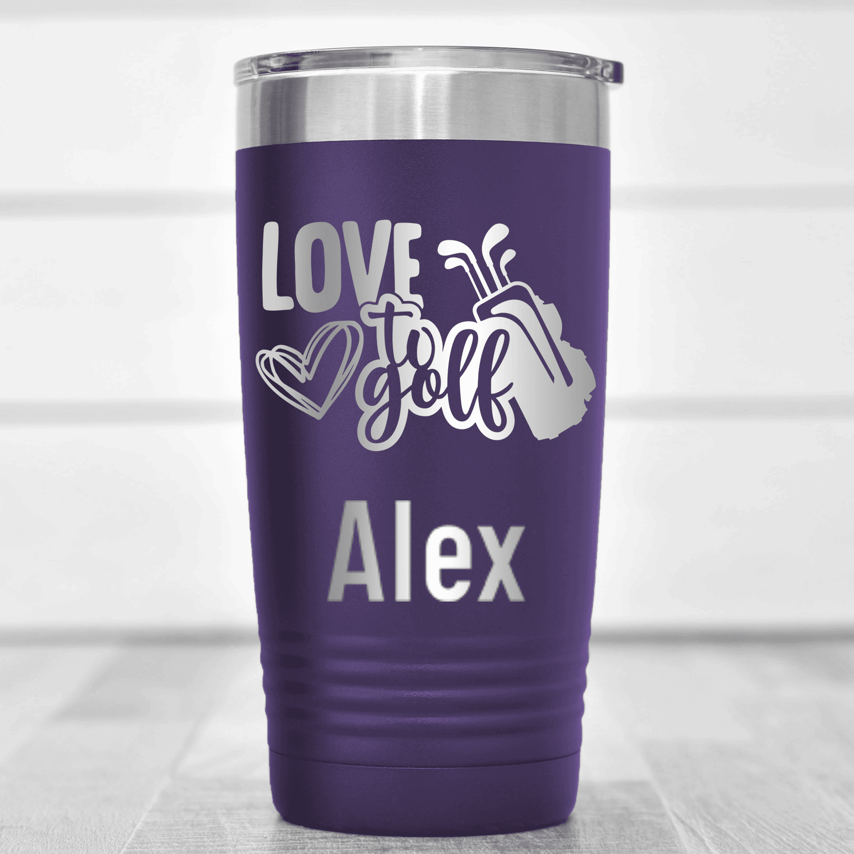 Purple Golf Gifts For Her Tumbler With Loving To Golf Design