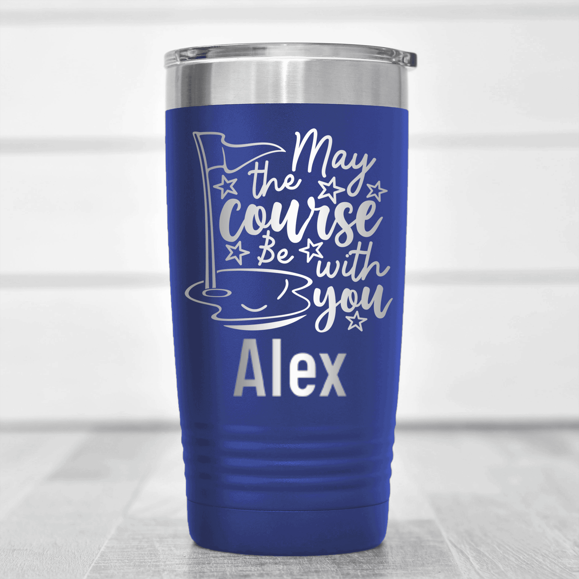 Blue Golf Gifts For Her Tumbler With May The Course Be With You Design