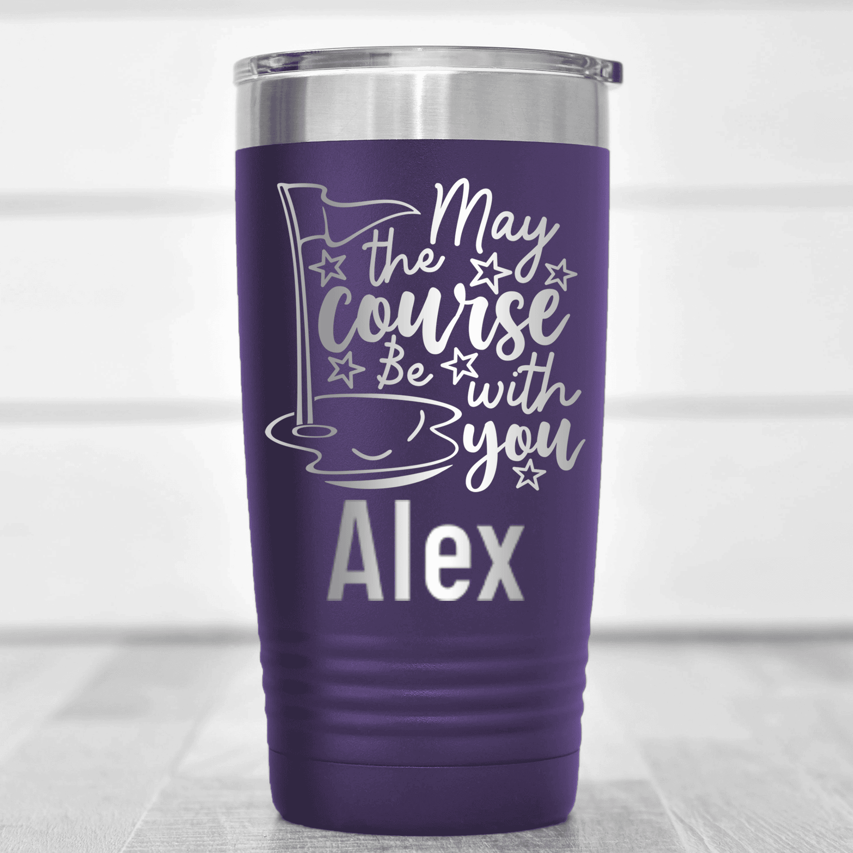 Purple Golf Gifts For Her Tumbler With May The Course Be With You Design