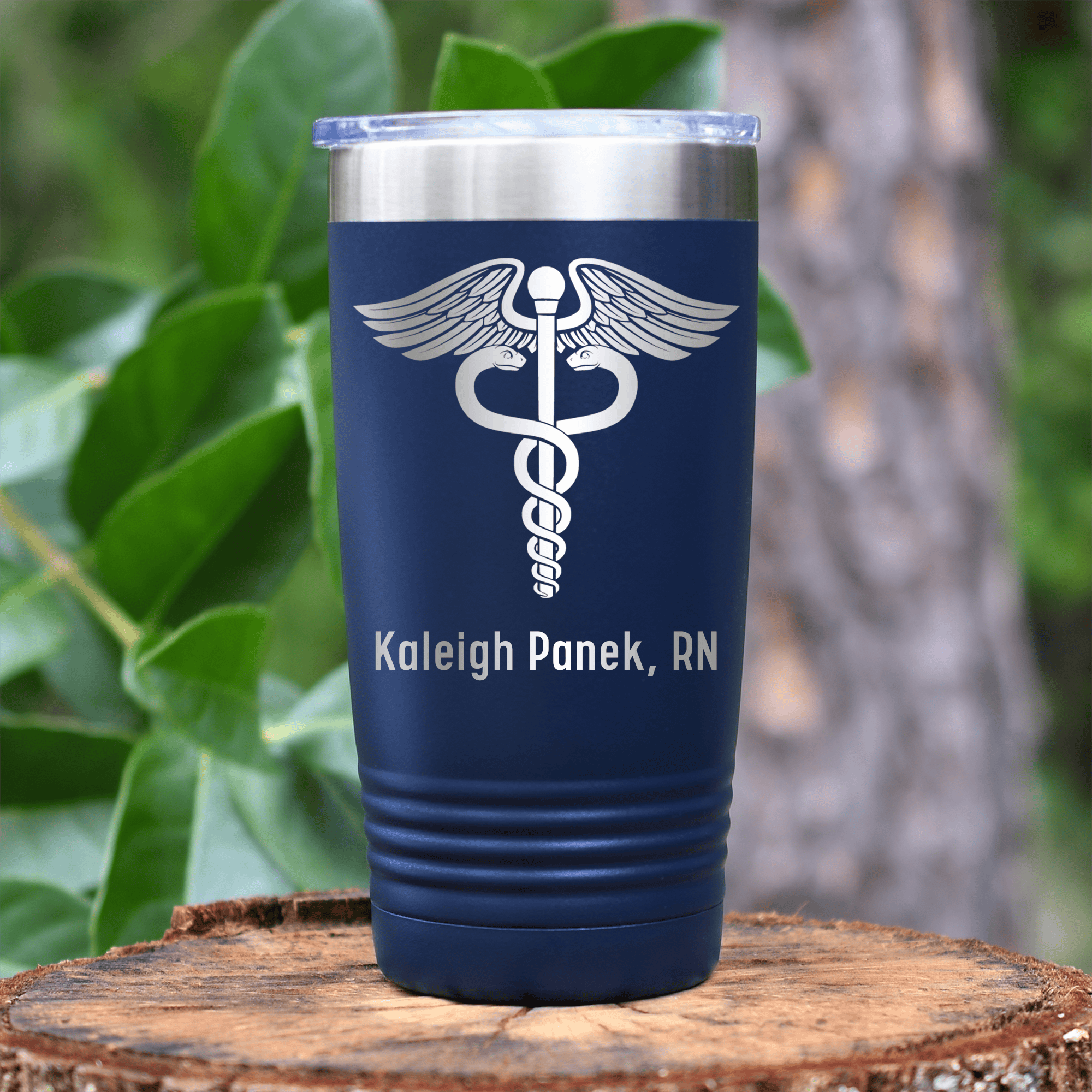 Navy Nurse Tumbler With Medical Symbol Design