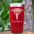 Red Nurse Tumbler With Medical Symbol Design