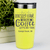 Yellow Nurse Tumbler With Messy Hair Scrubs And Coffee Design