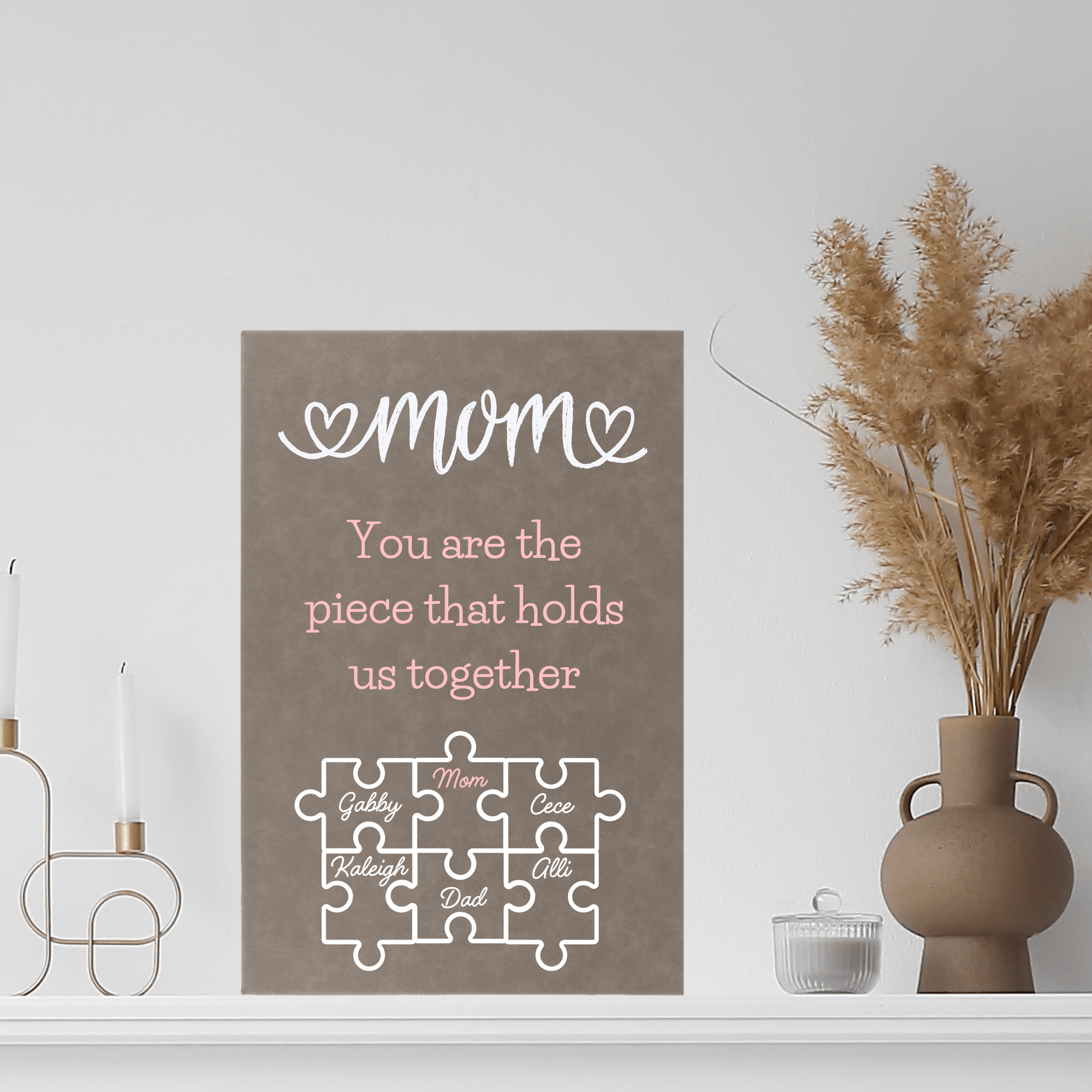 Custom Mother's Puzzle Piece Sign