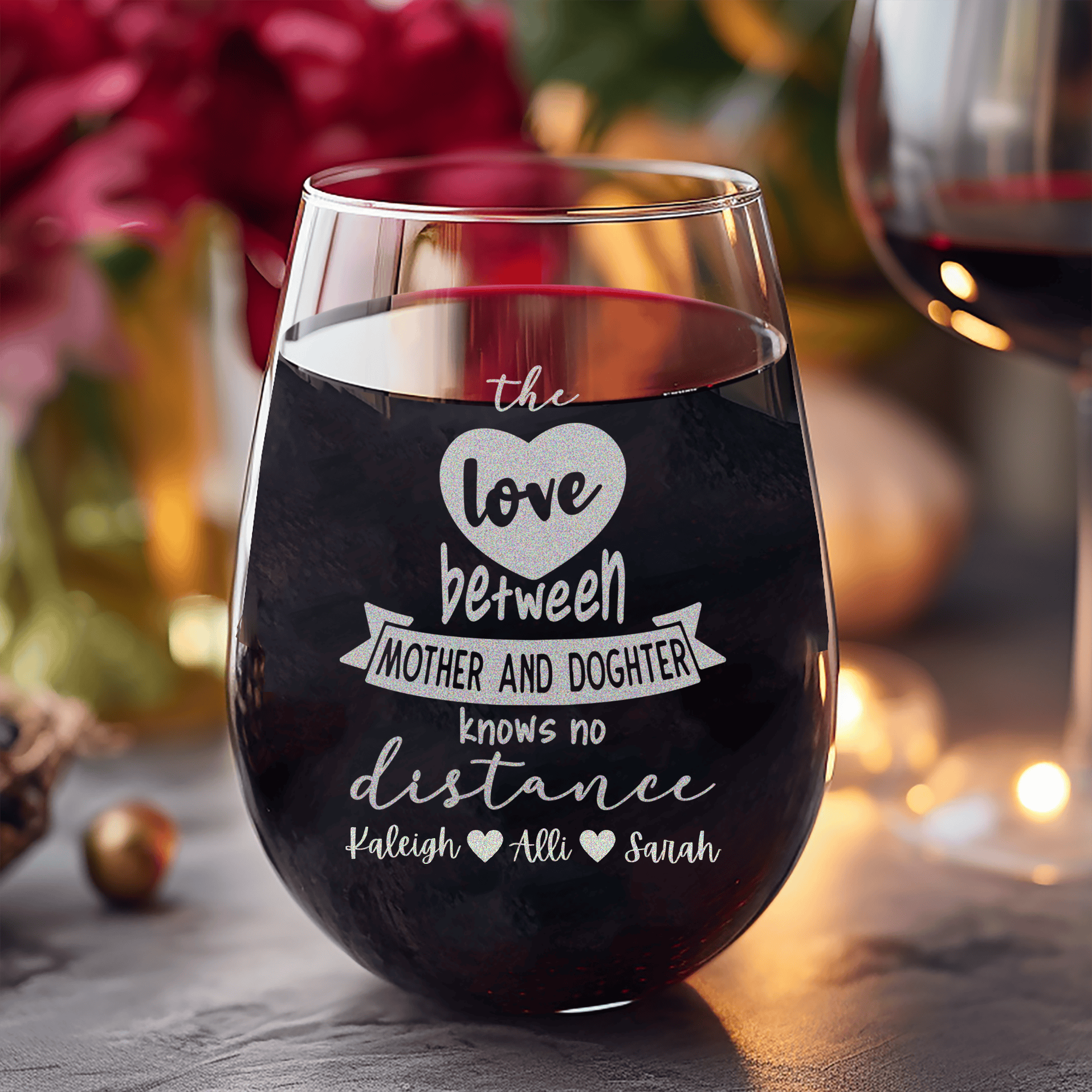 Mothers And Daughters Stemless Wine Glass