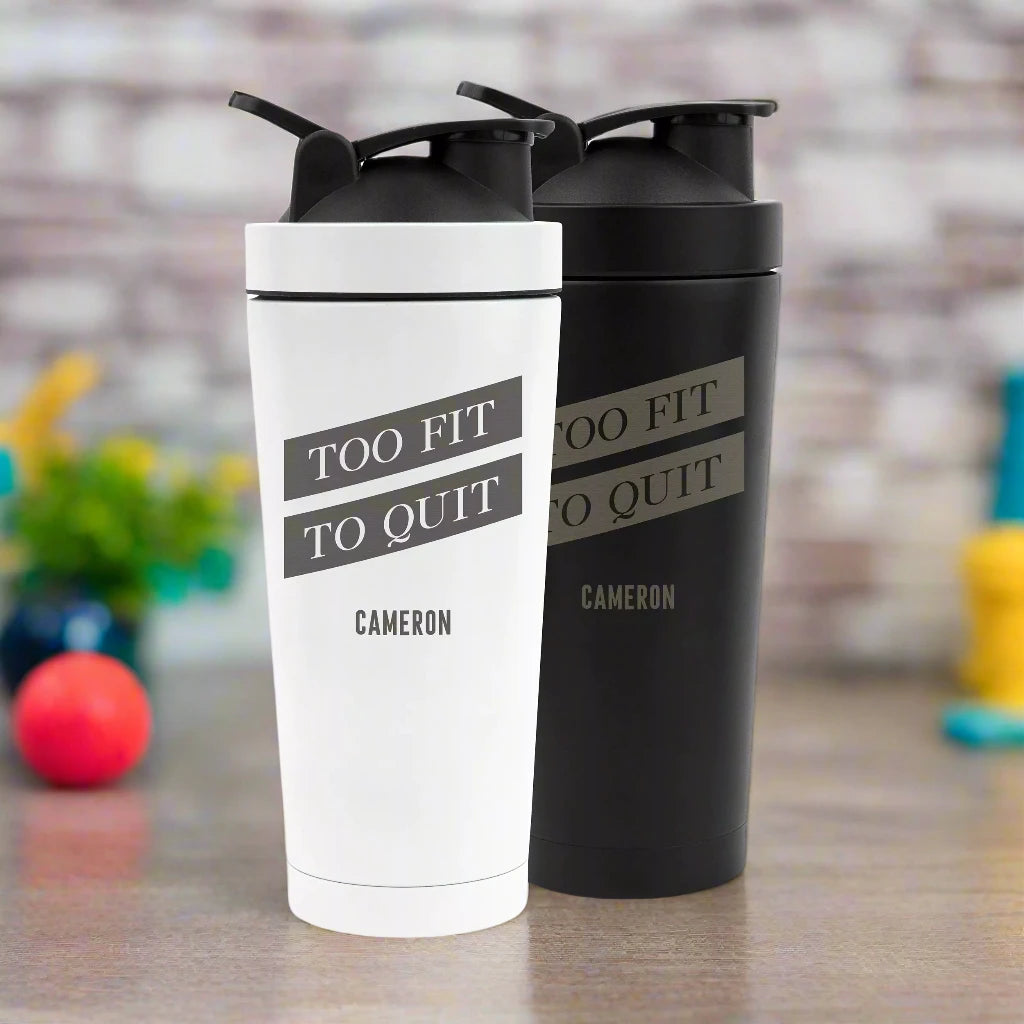 Motivational Fun Personalized Steel Protein Shaker