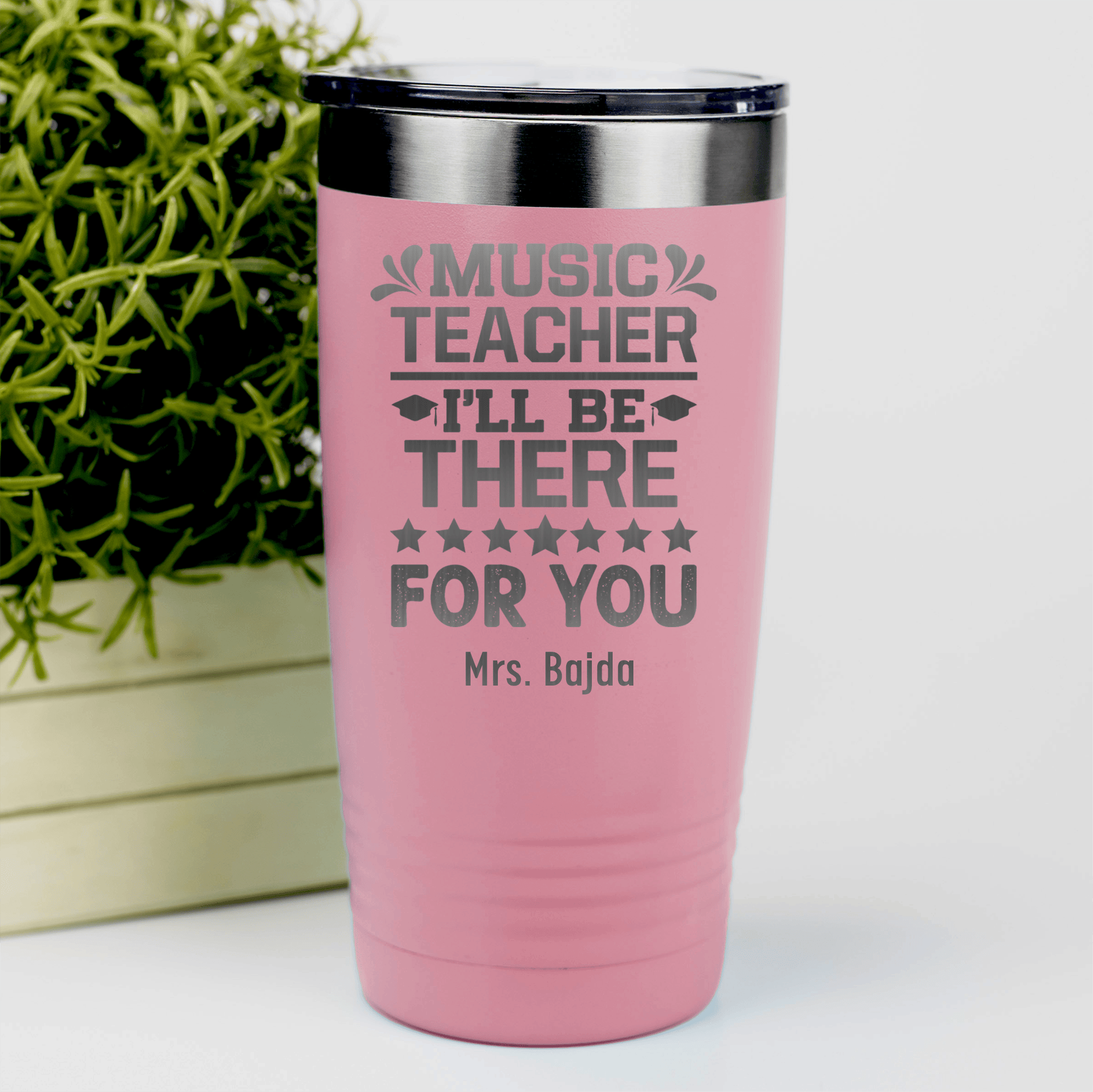 Salmon Teacher Tumbler With Music Teacher Design