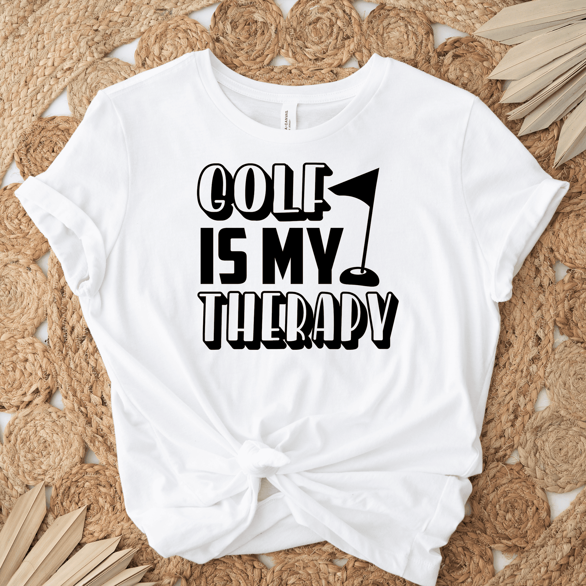 Womens White T Shirt with My-Real-Therapy design