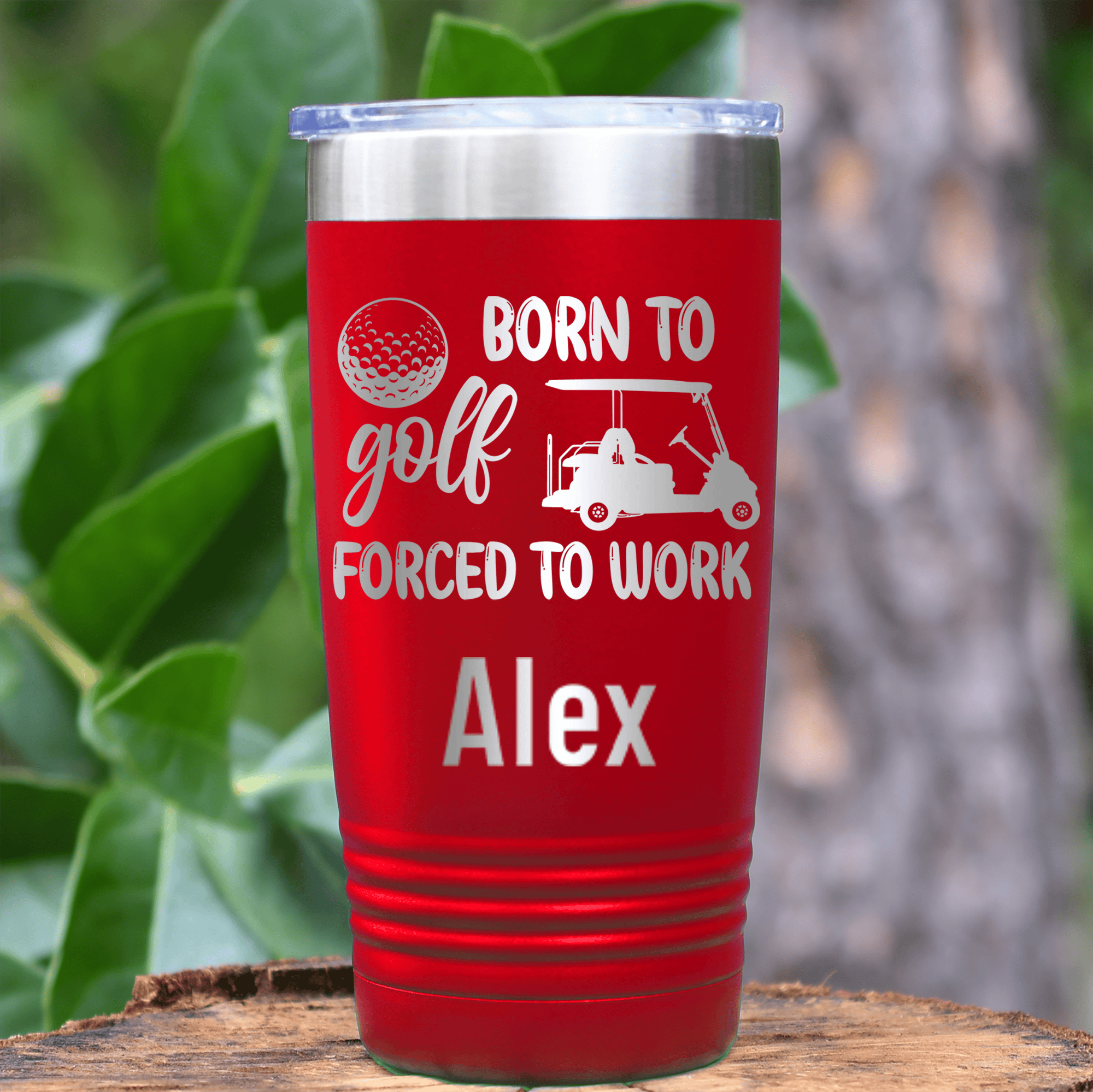 Red Golf Gifts For Her Tumbler With Never Meant To Work Design