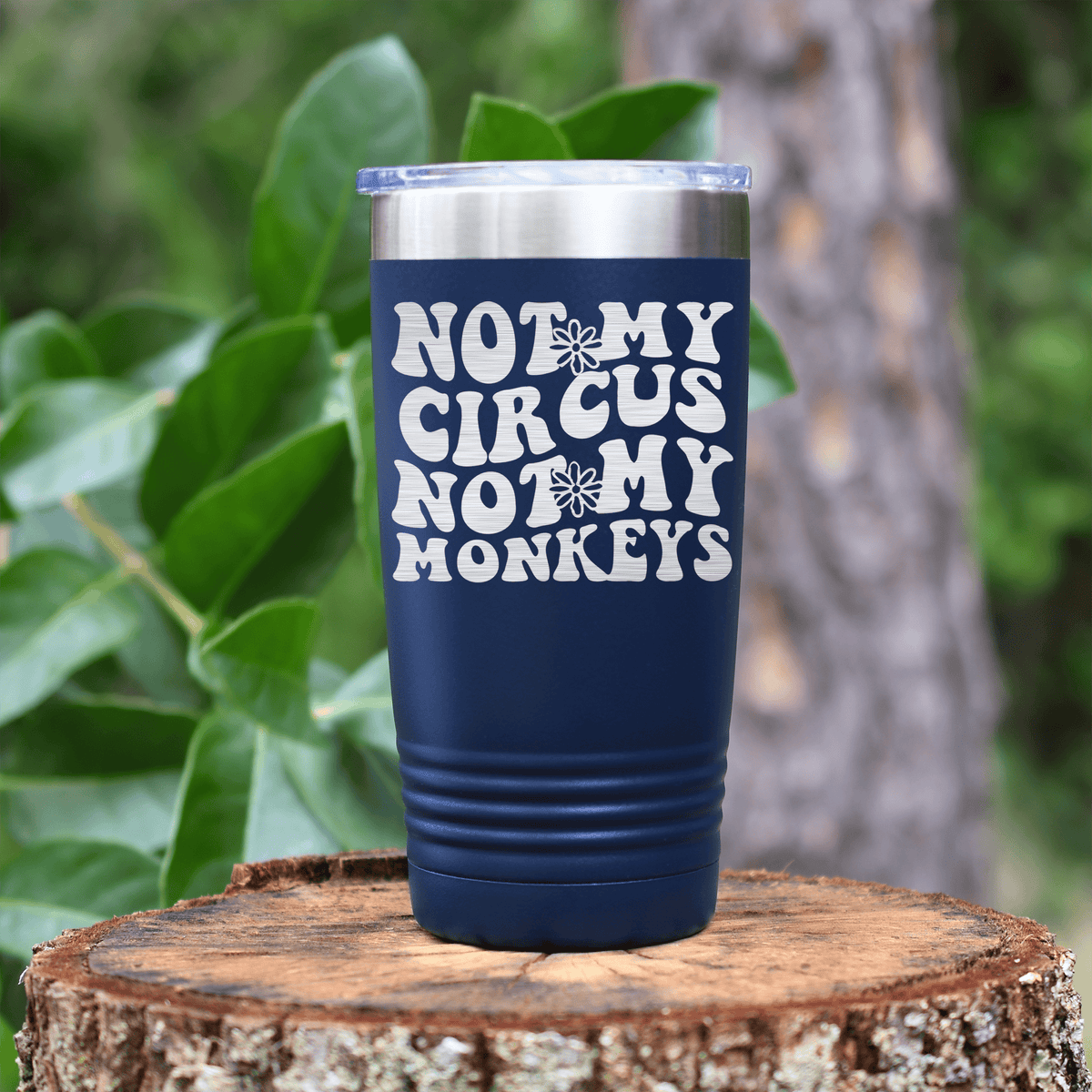 Navy pickelball tumbler Not My Circus