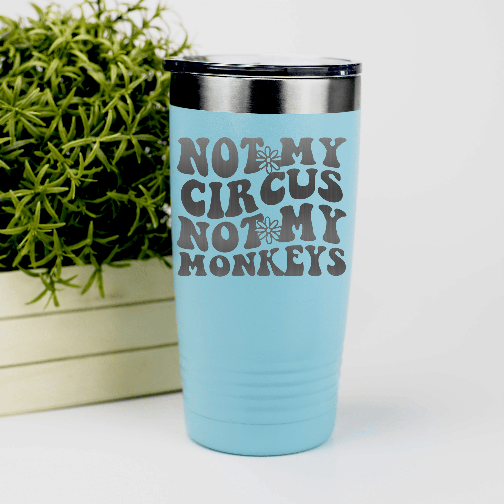 Teal pickelball tumbler Not My Circus