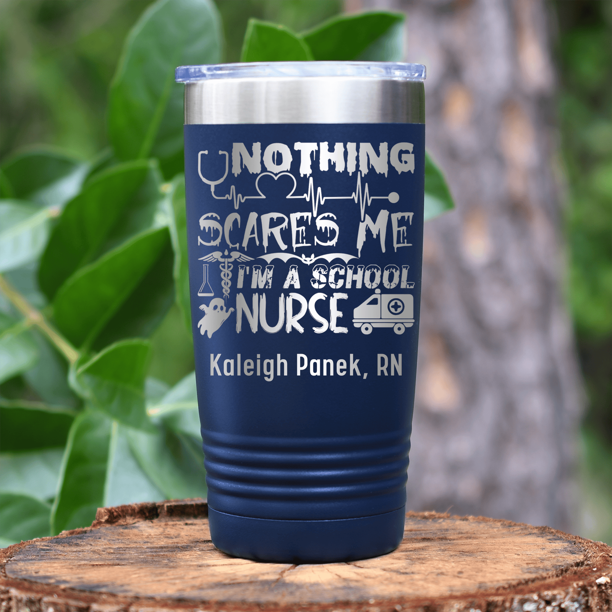 Navy Nurse Tumbler With Nothing Scares Me Im A Nurse Design