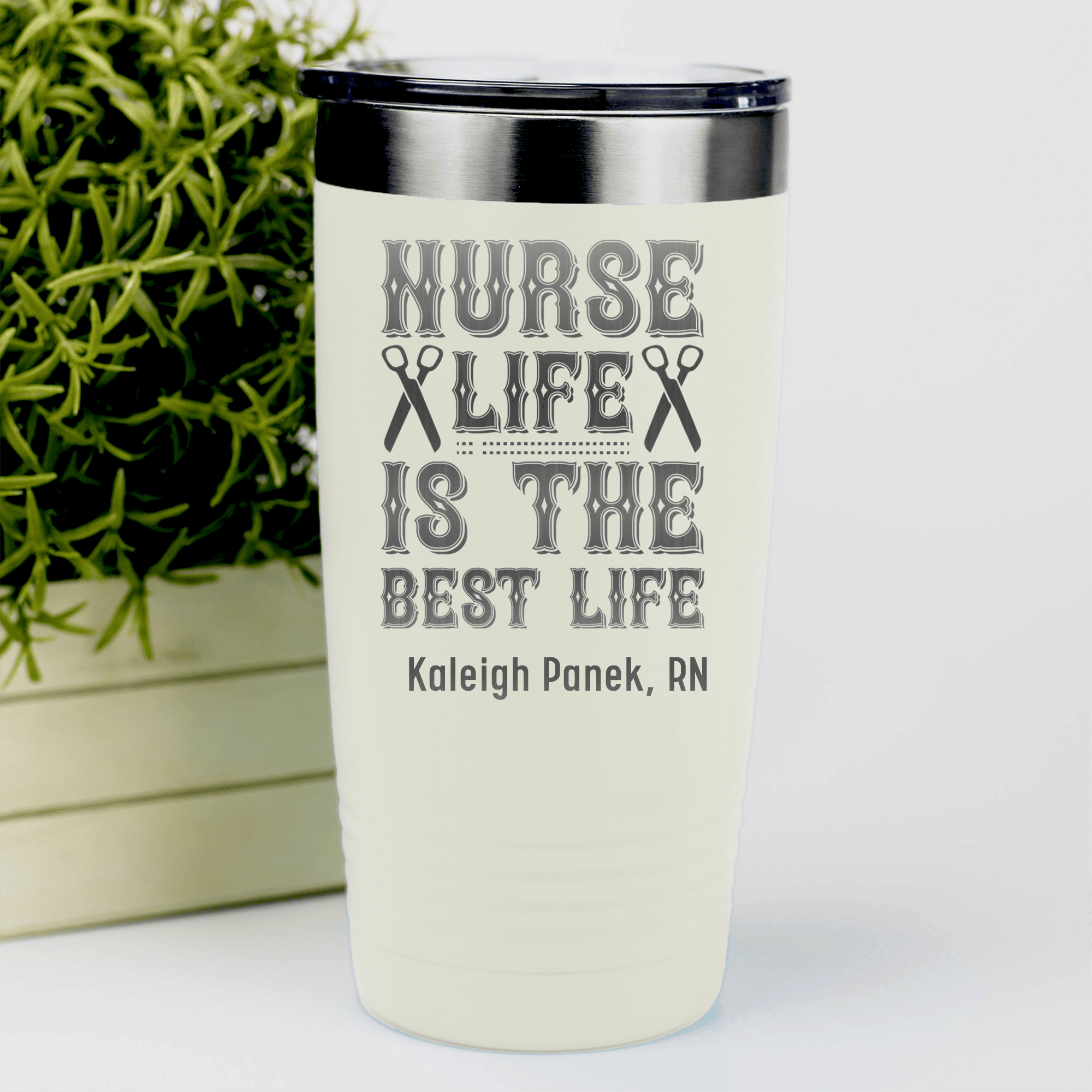 White Nurse Tumbler With Nurse Life Is Best Life Design