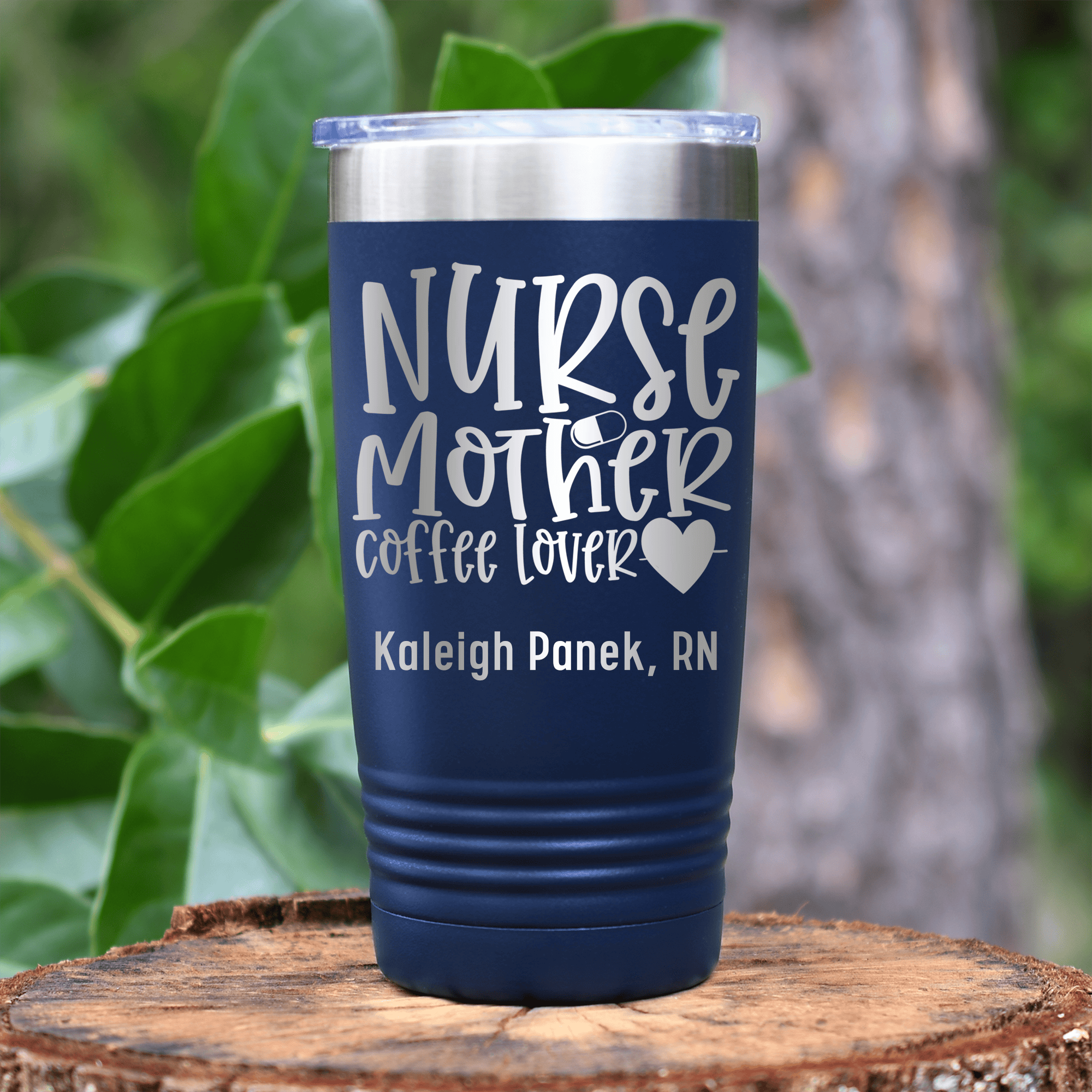 Navy Nurse Tumbler With Nurse Mother Coffee Lover Design