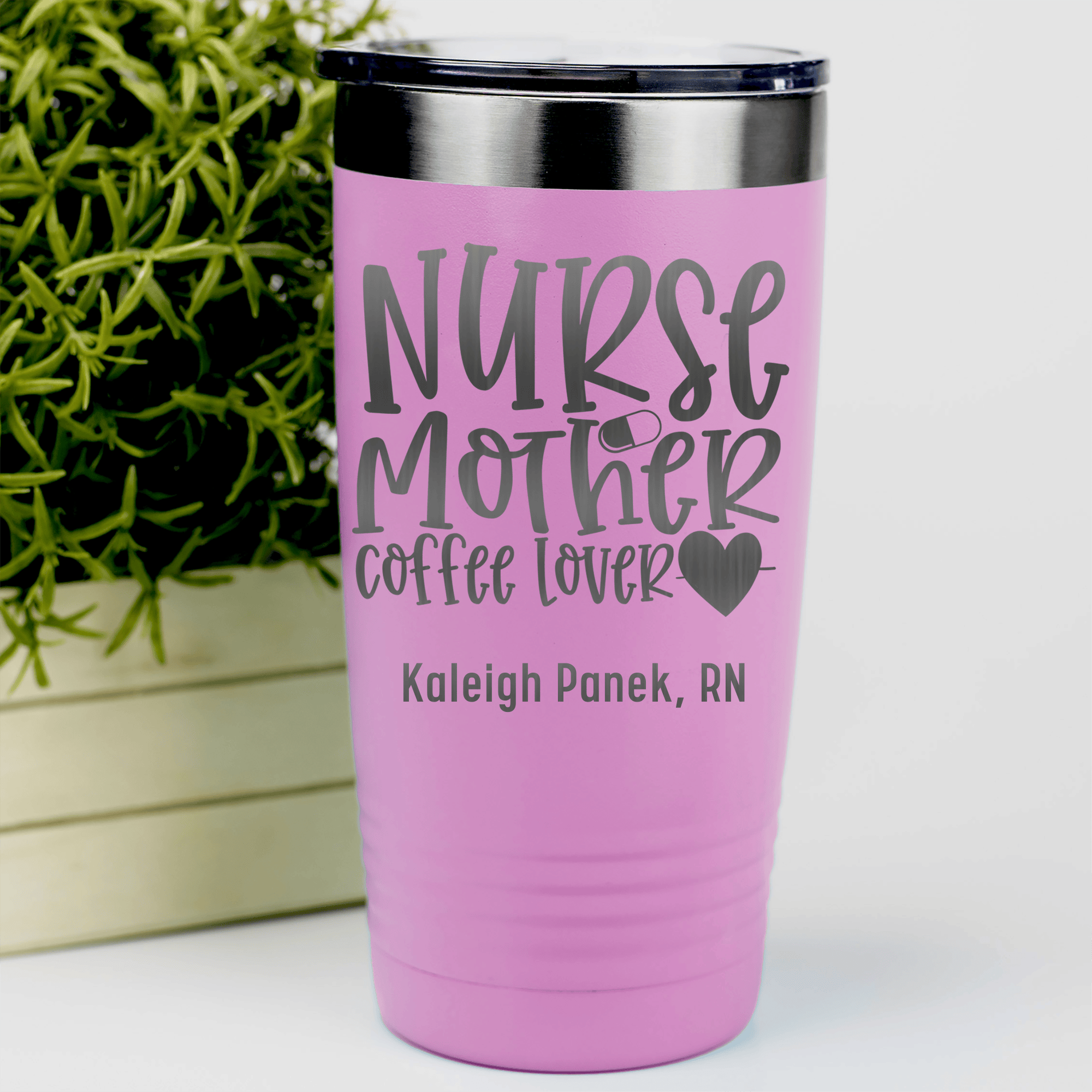 Pink Nurse Tumbler With Nurse Mother Coffee Lover Design