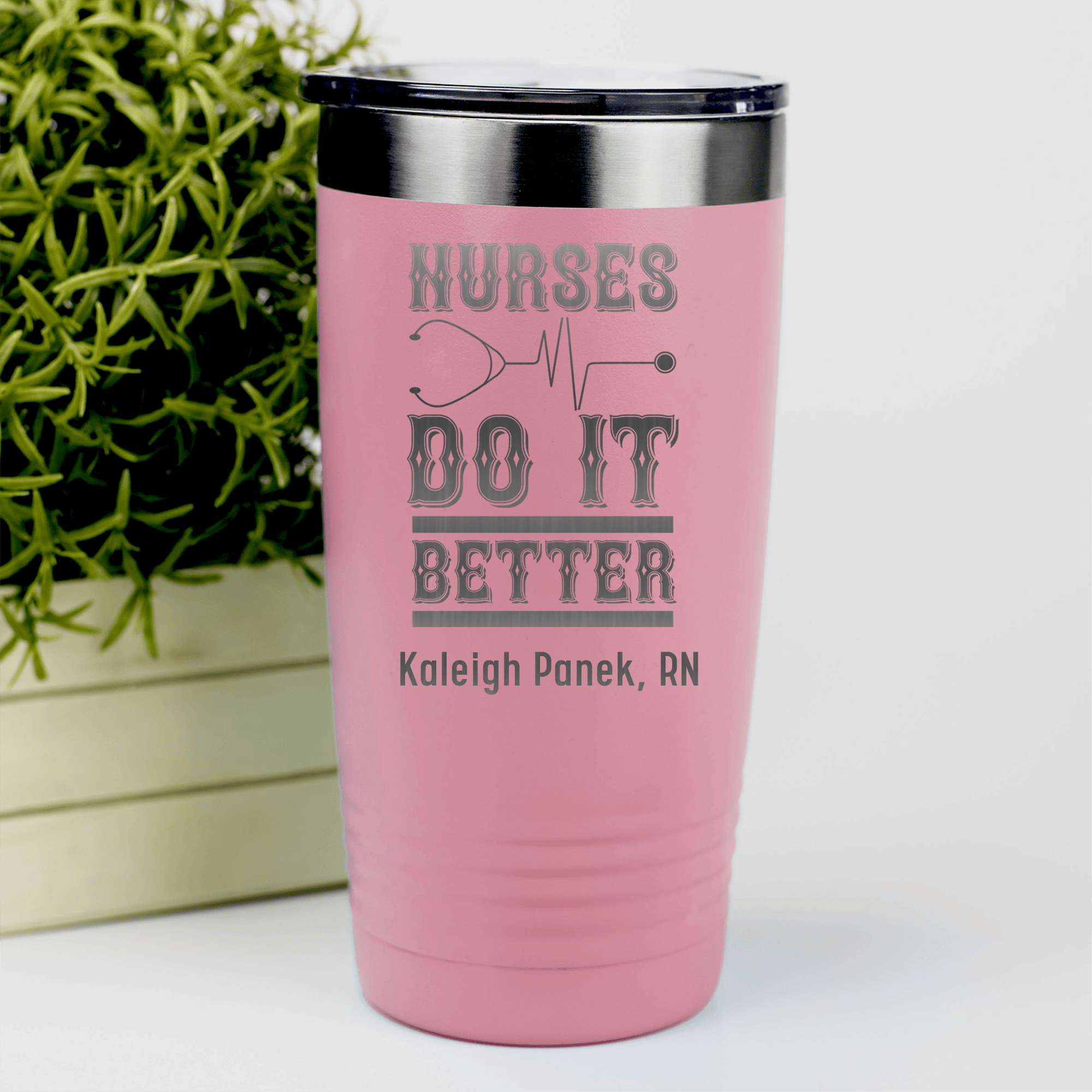 Salmon Nurse Tumbler With Nurses Always Do It Best Design