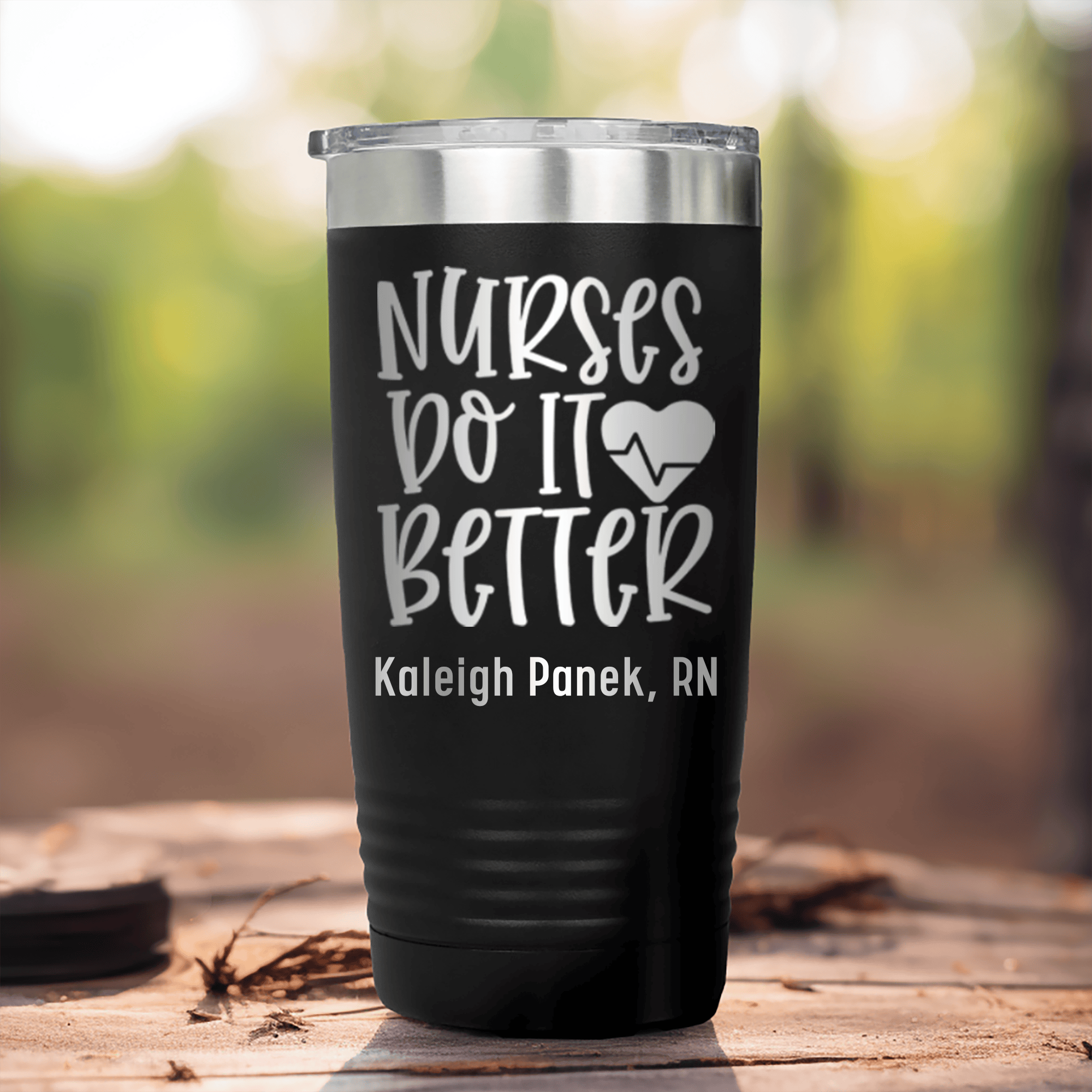 Black Nurse Tumbler With Nurses Do It Better Design