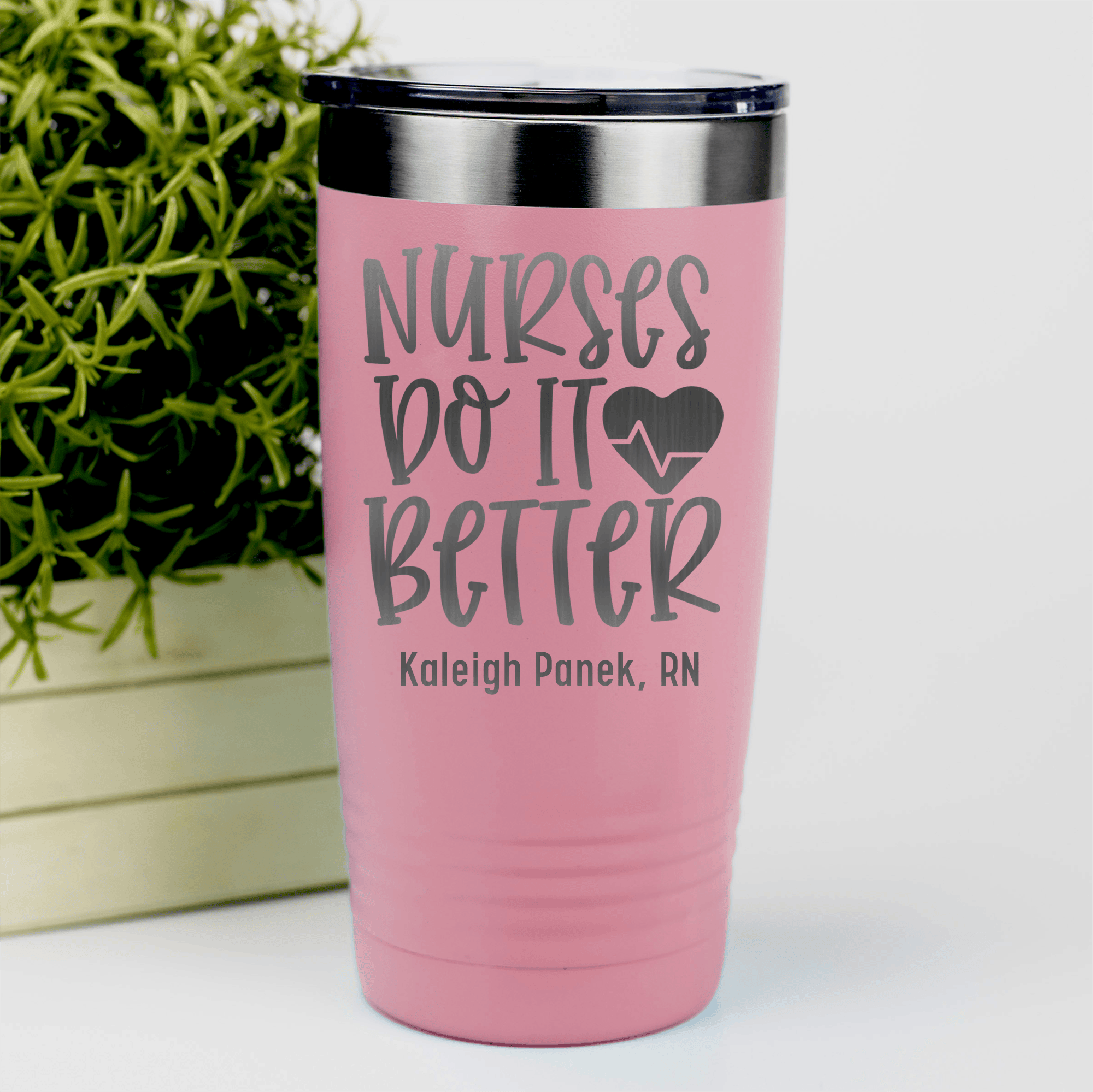 Salmon Nurse Tumbler With Nurses Do It Better Design