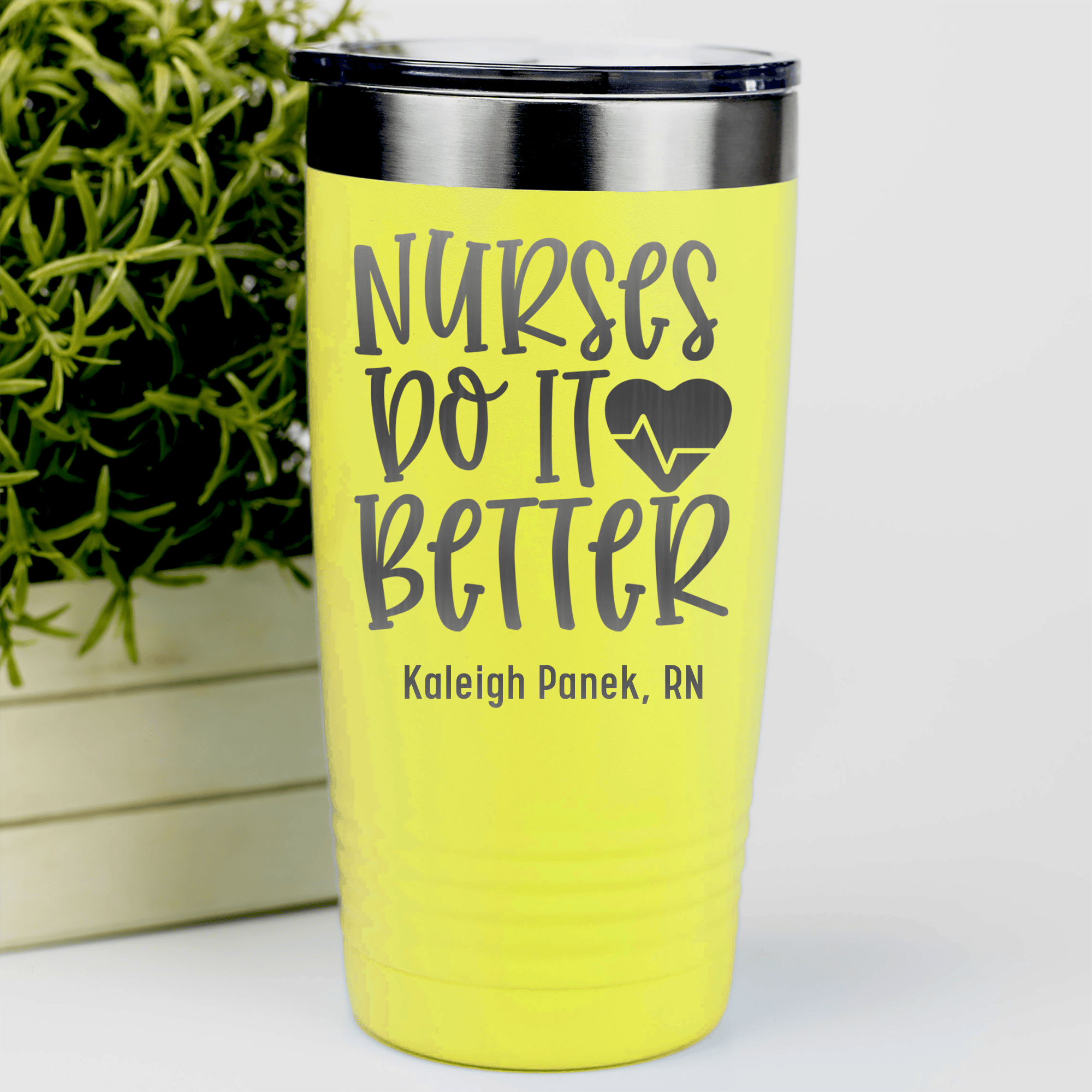 Yellow Nurse Tumbler With Nurses Do It Better Design