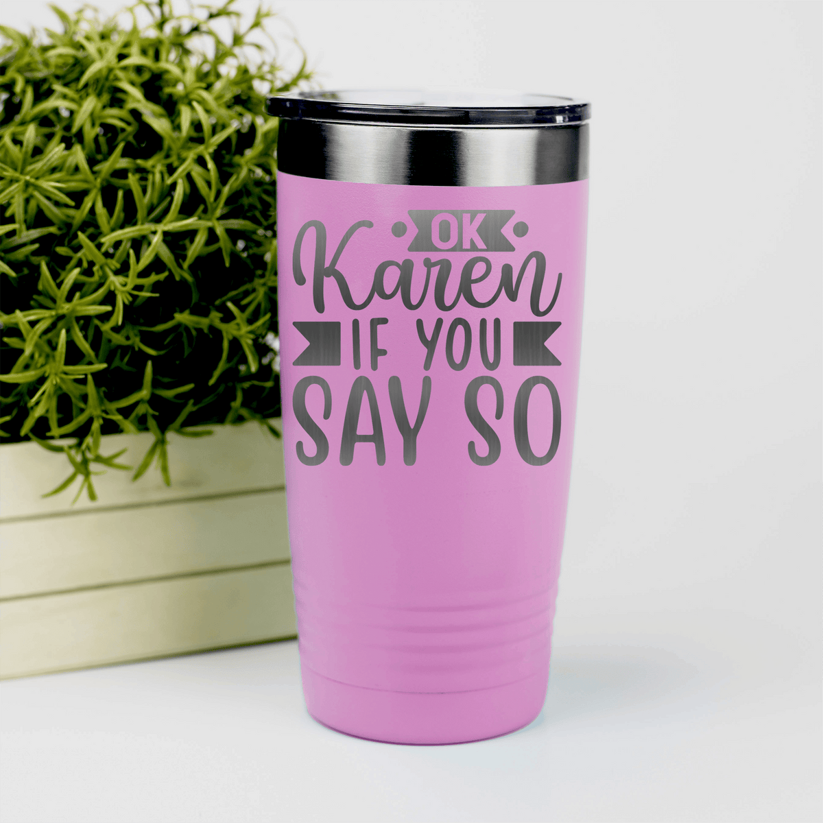 Pink pickelball tumbler Ok Karen