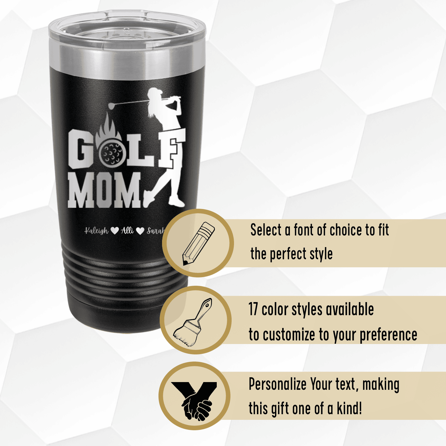 On Fire Golf Mom Tumbler