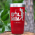 Red Golf Mom Tumbler With On Fire Golf Mom Design